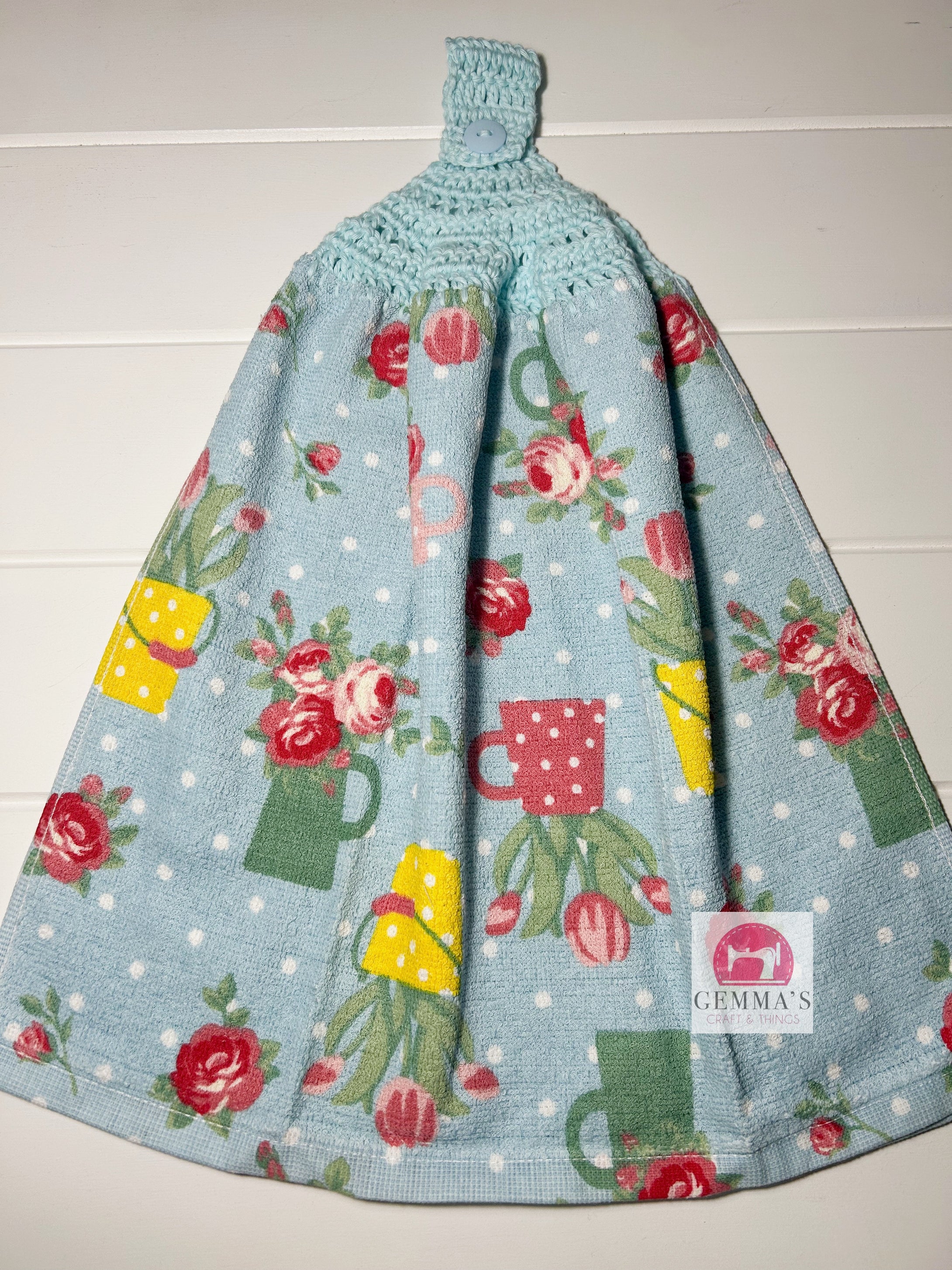 Flower Pots Tea Towel