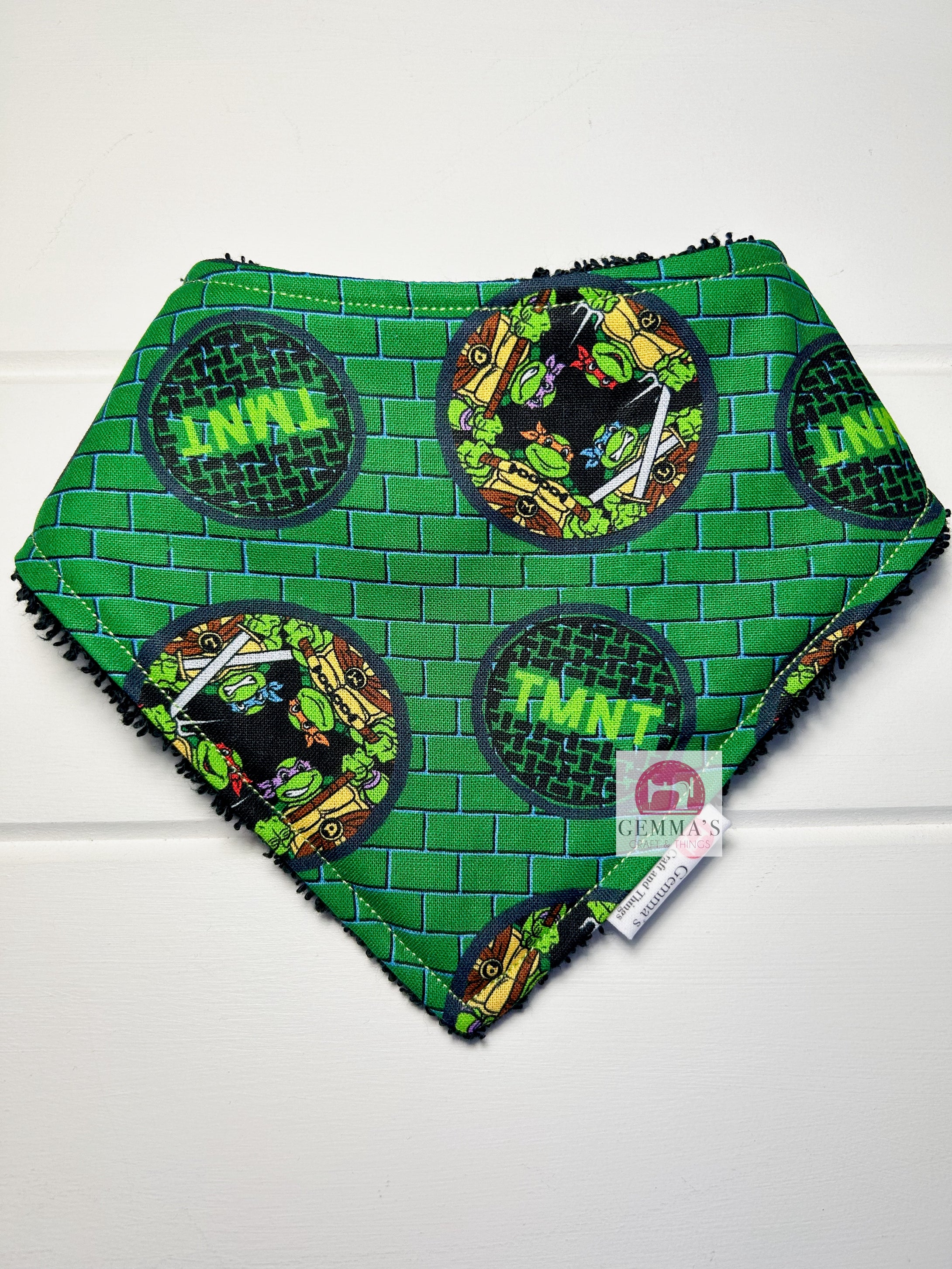 Green Turtle Bandanna Bib