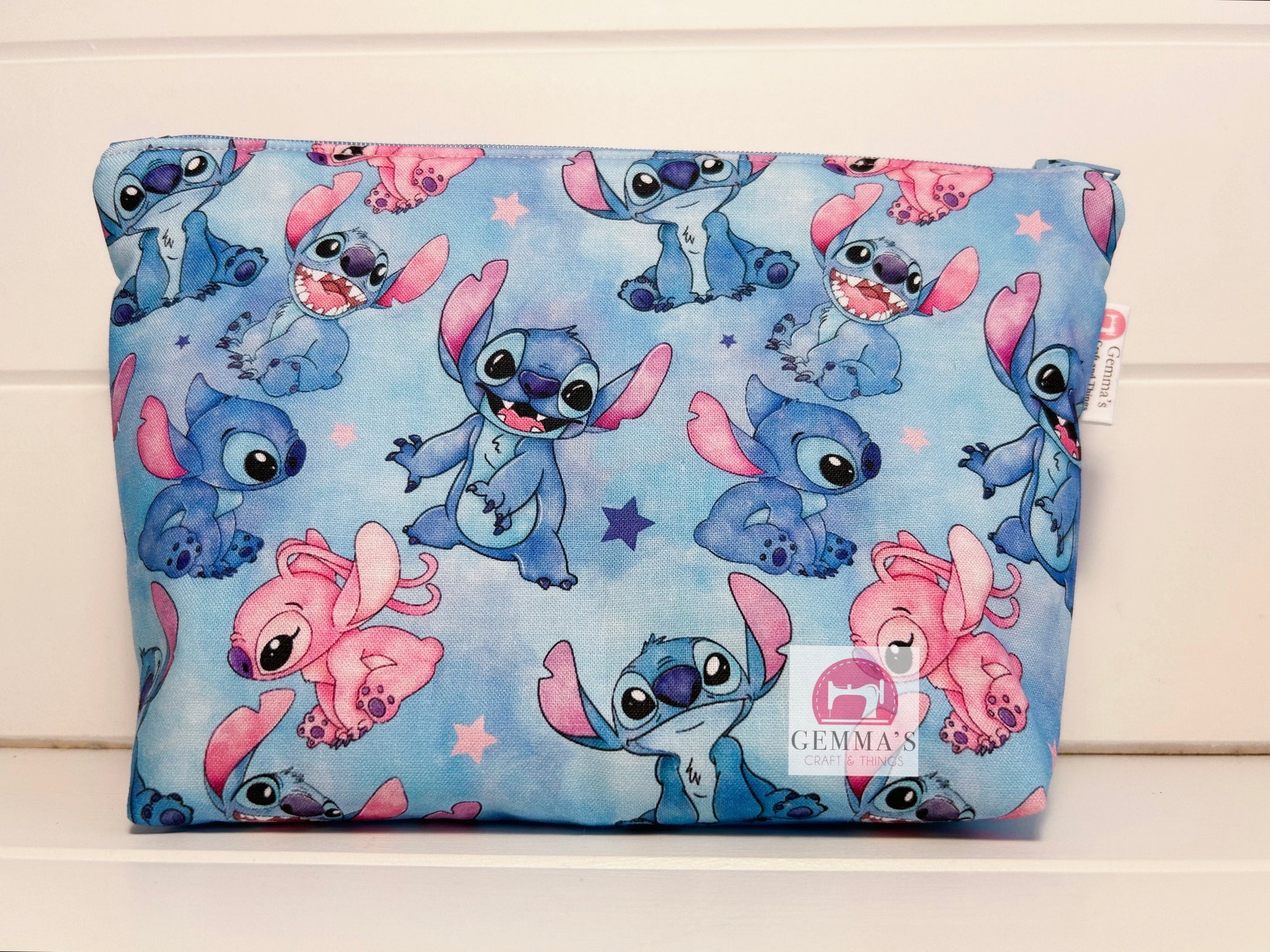 Blue Alien Zip Up Pouch