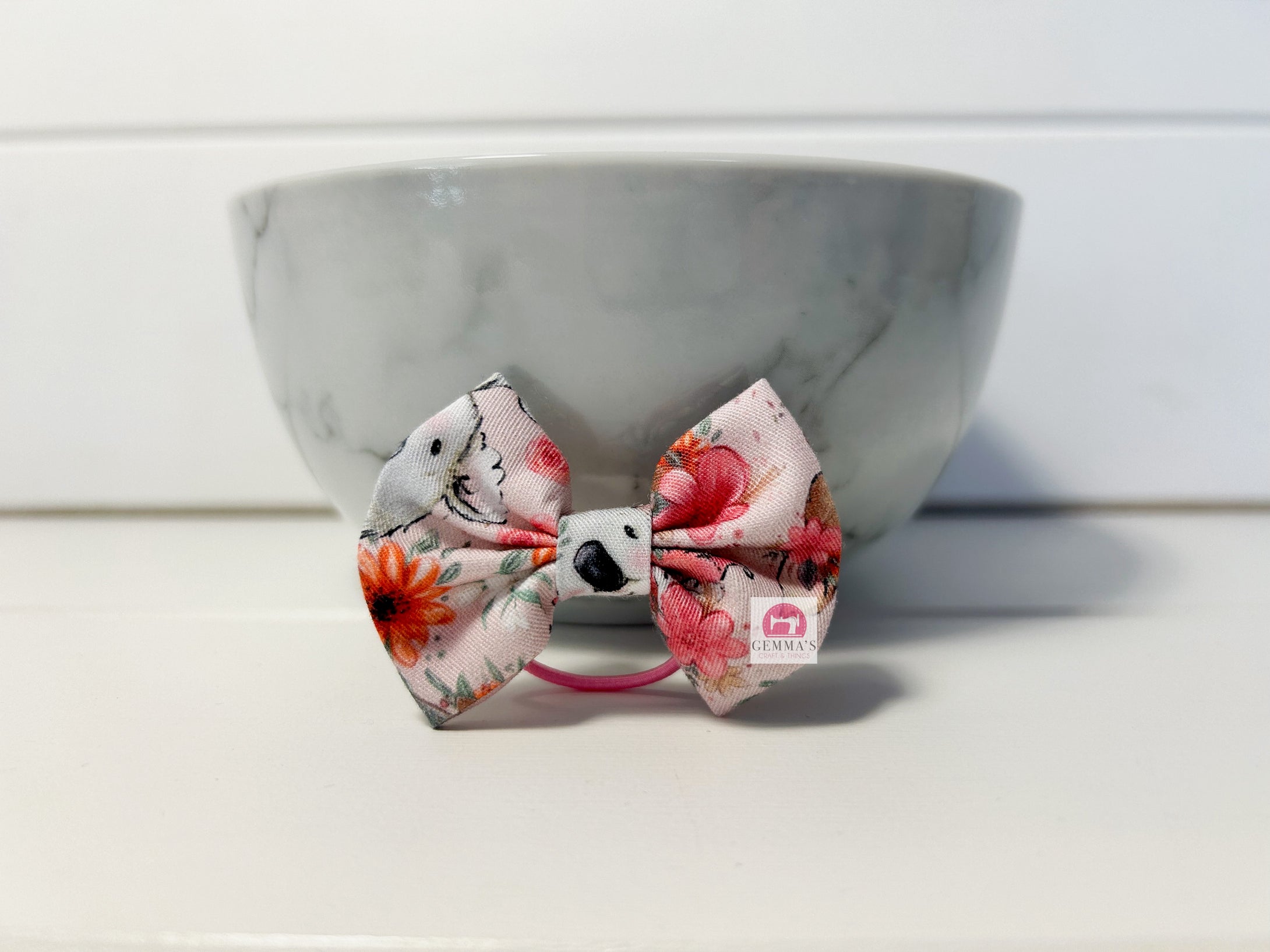 Pink Galah Small Bow
