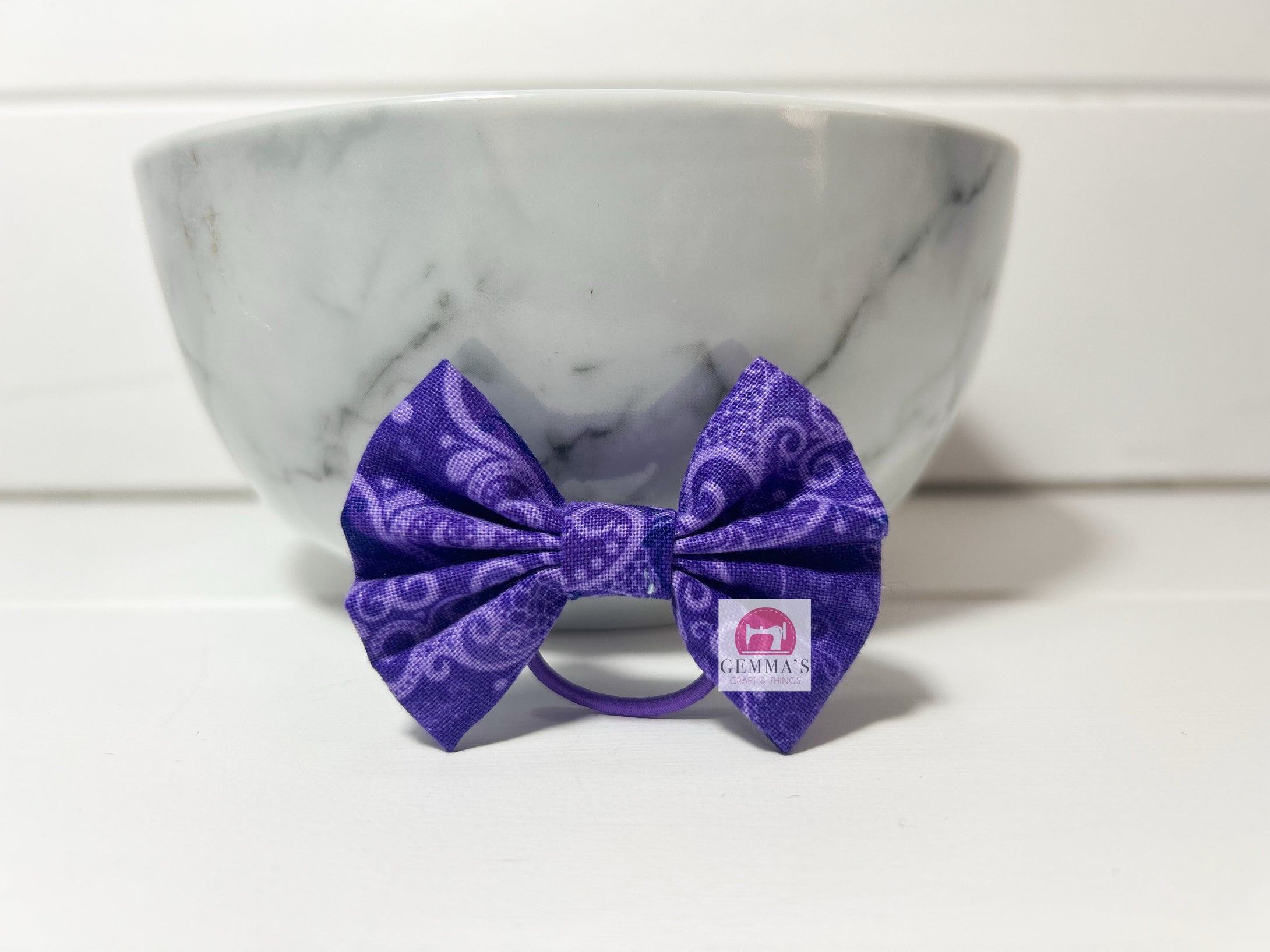 Dark Purple Butterfly Small Bow
