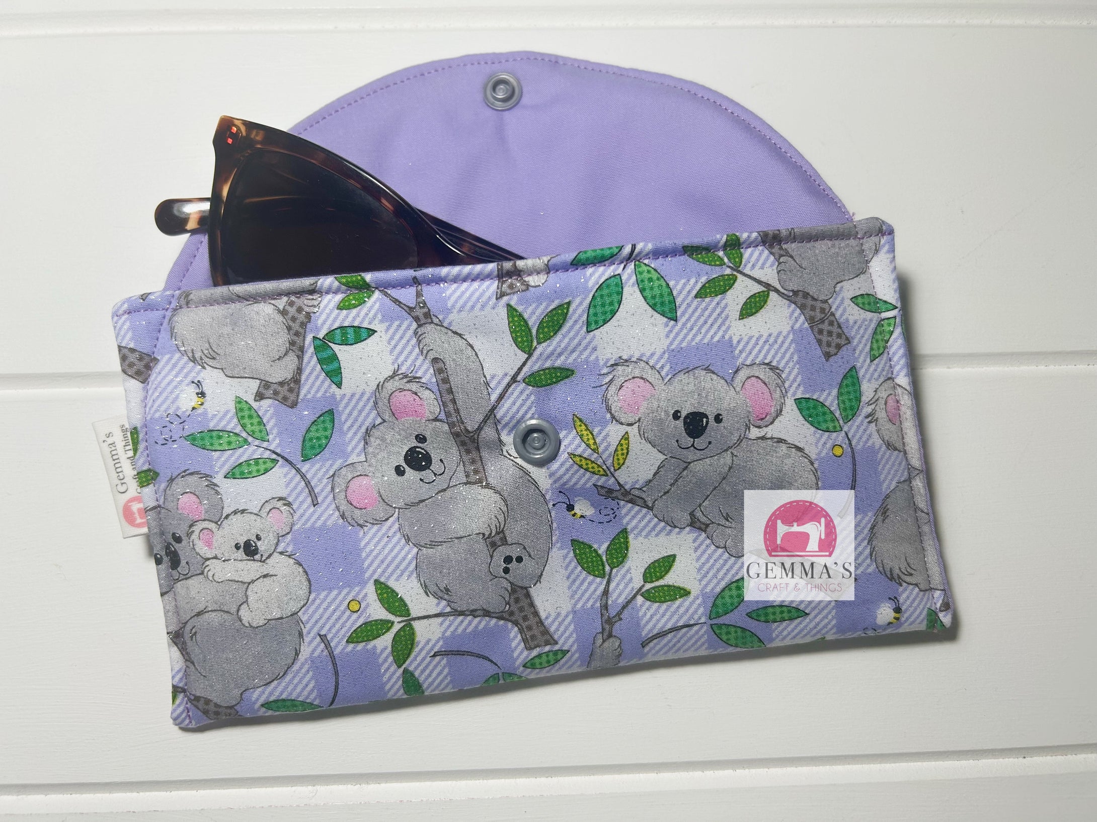 Glitter Koala Glasses Case