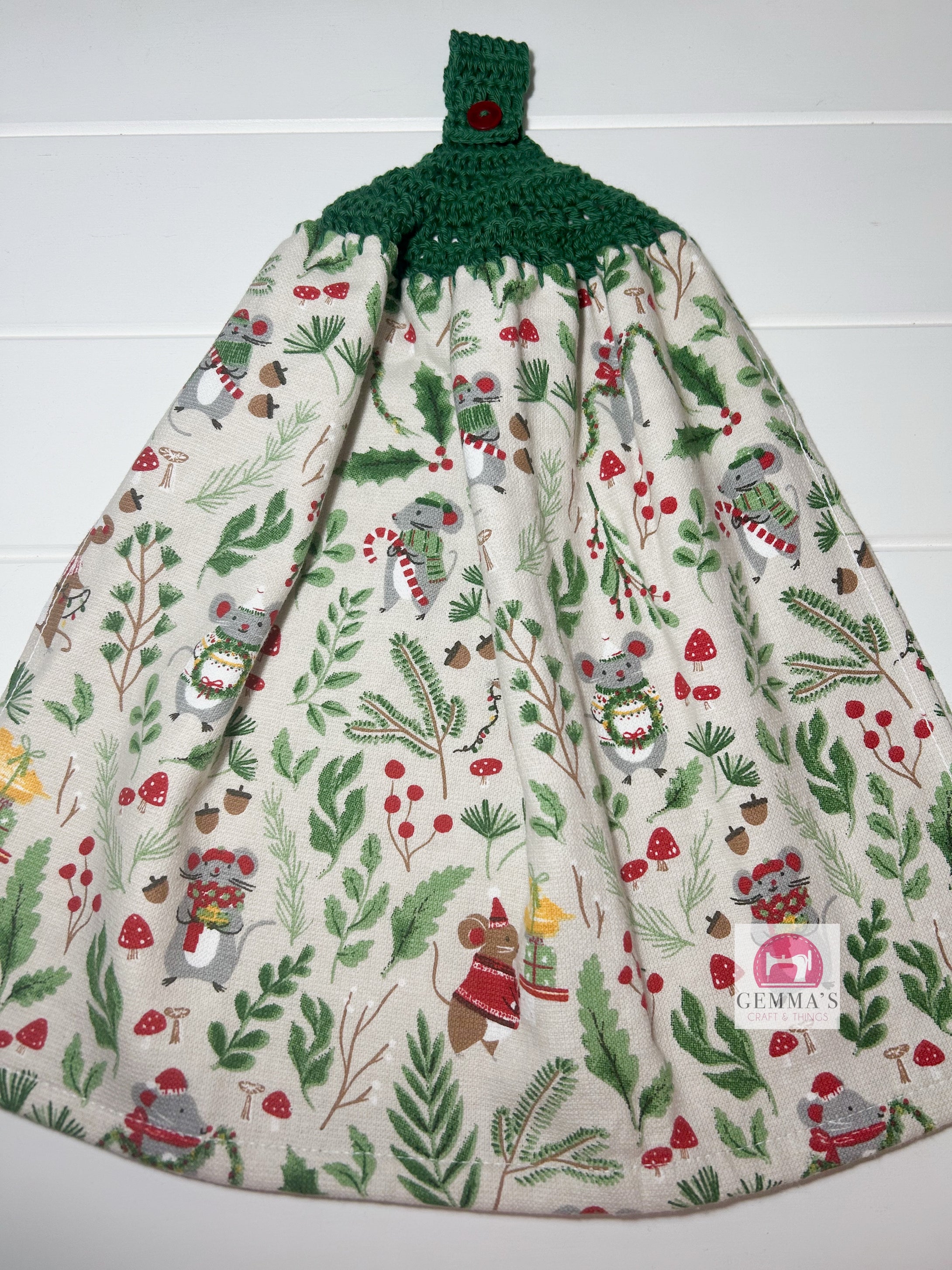 Christmas Mouse Tea Towel