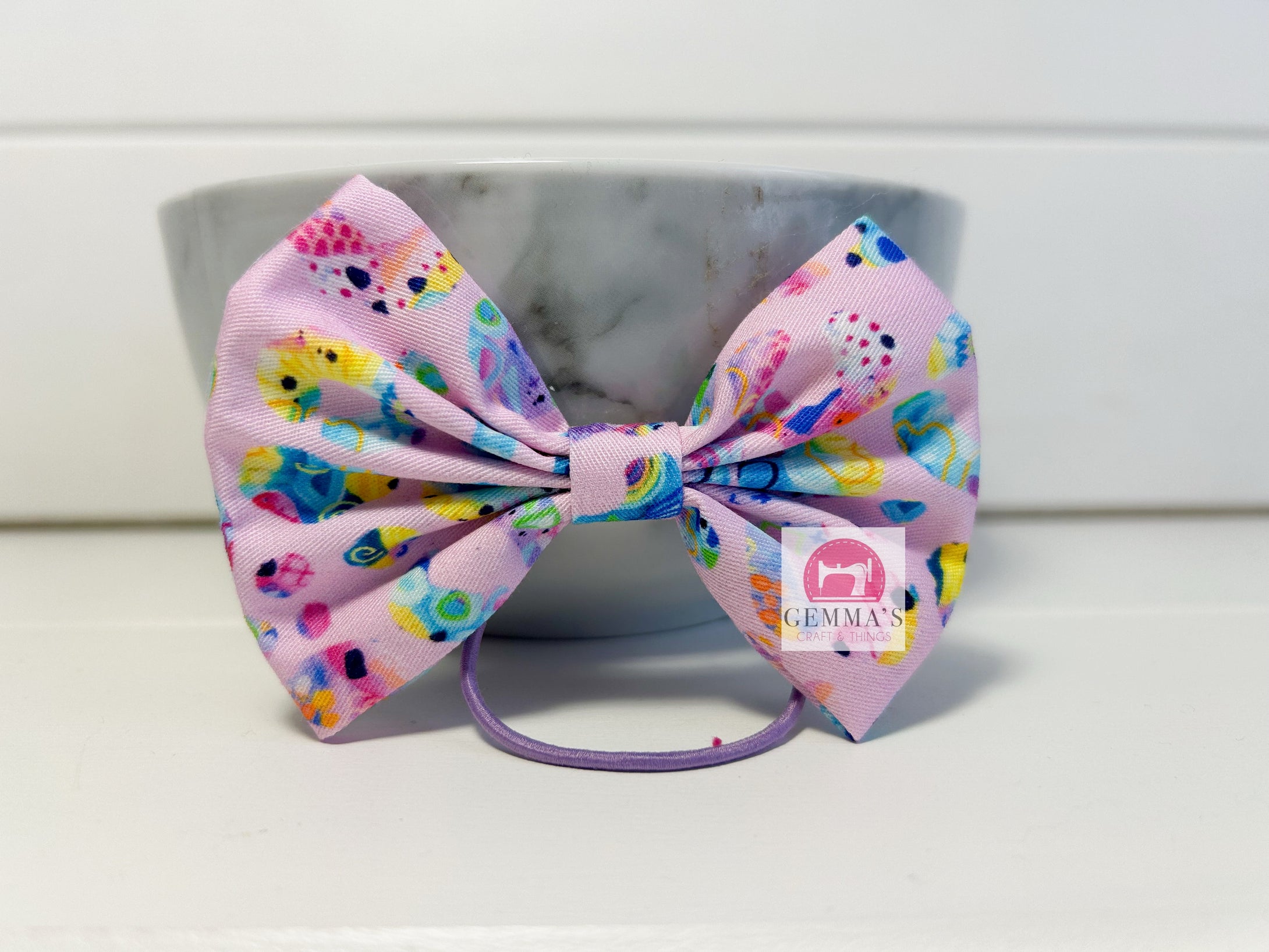 Light Pink Leopard Print Large Bow
