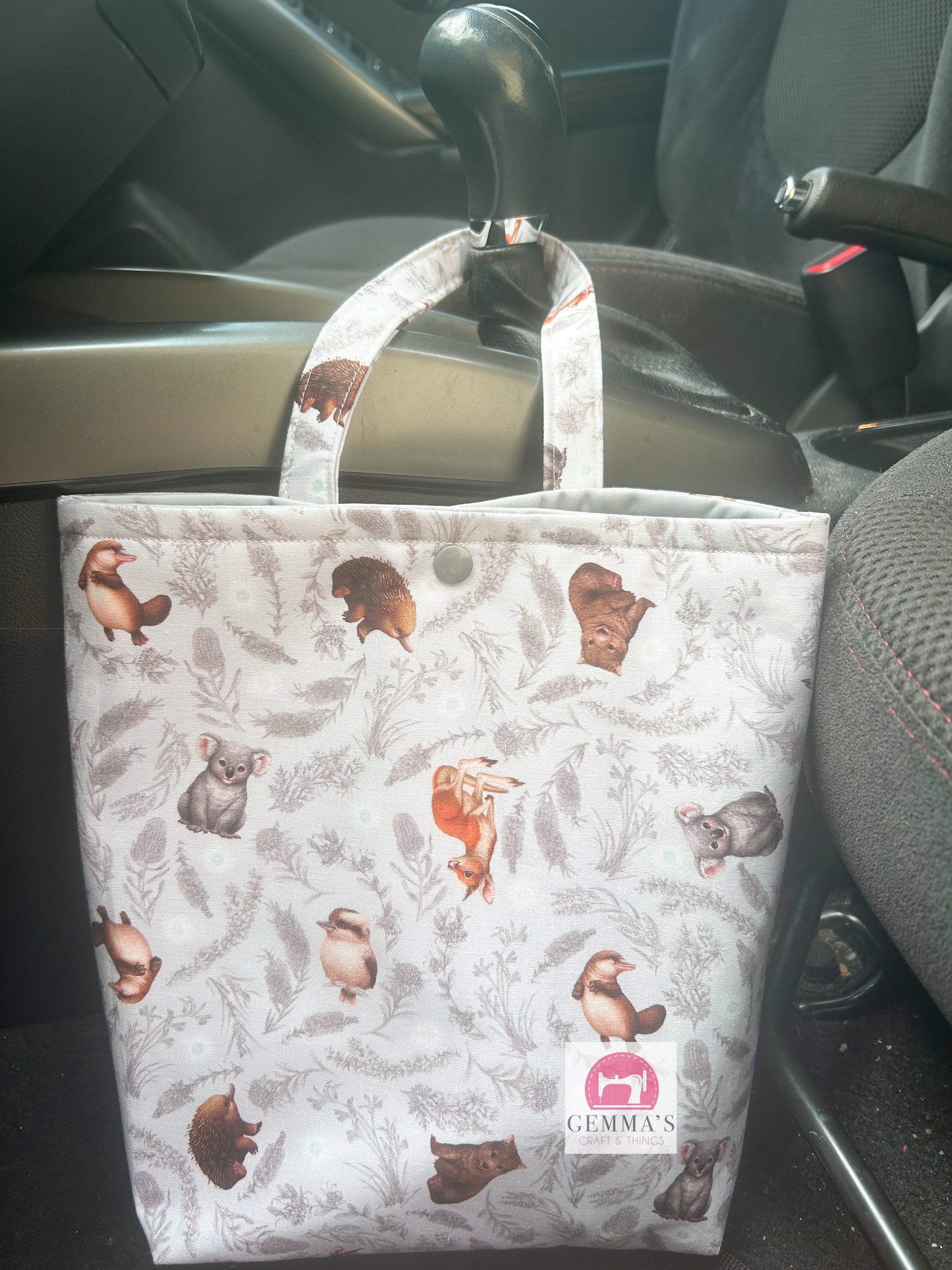 Grey Aussie Animal Car Bin Bag