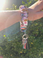 Load image into Gallery viewer, Feather Scrunchie Wristlet
