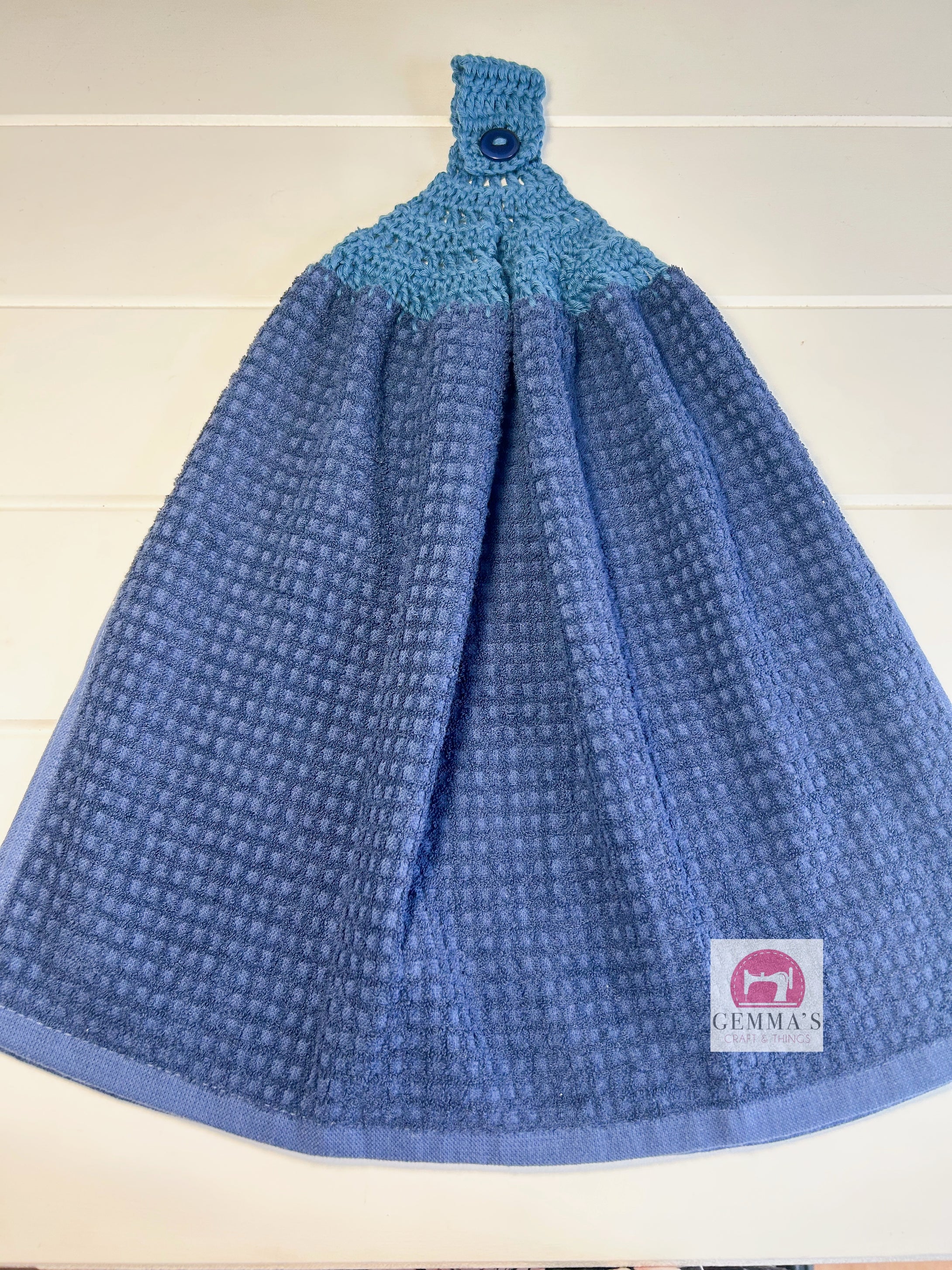 Navy Waffle Tea Towel