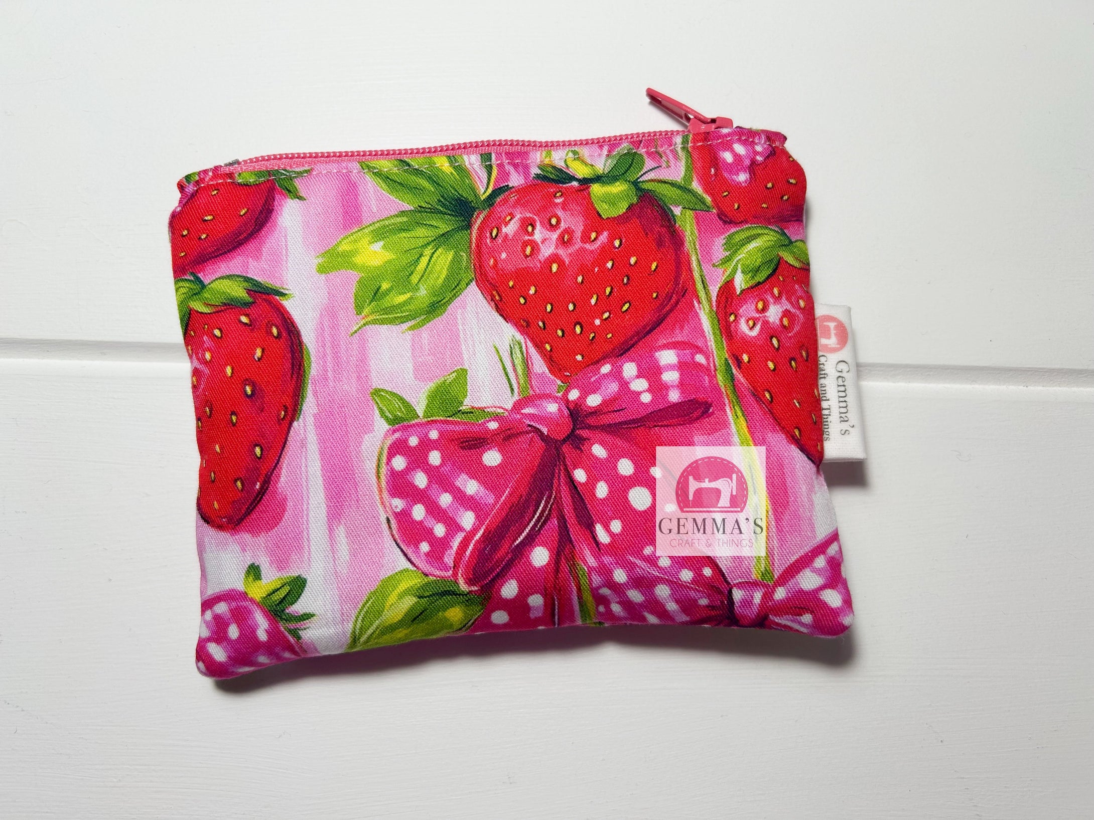 Pink Strawberry Coin Purse