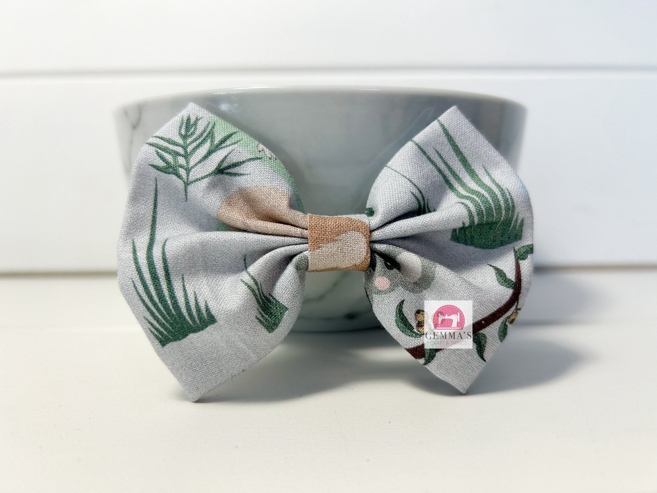 Grey Koala Large Bow
