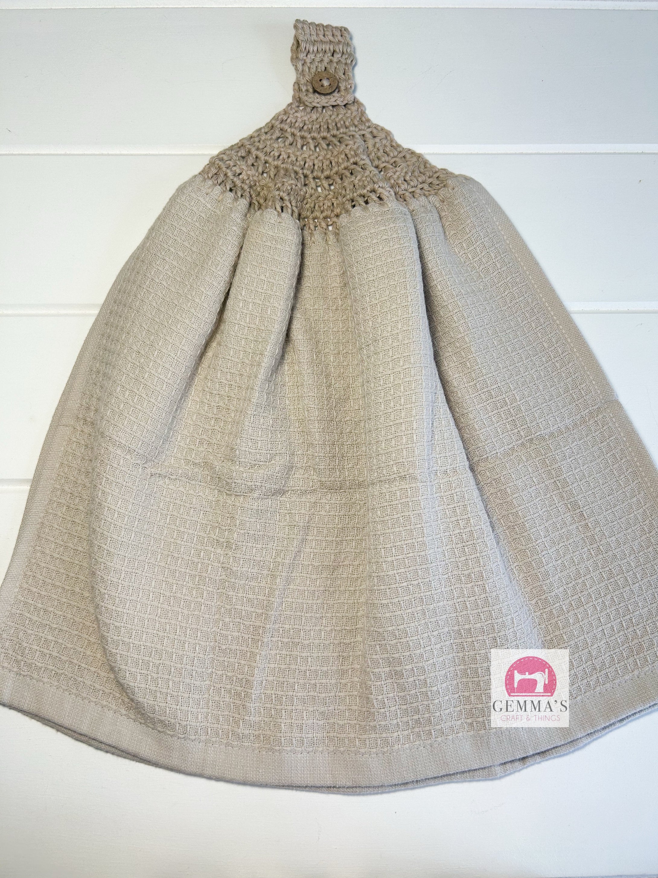 Beige Textured Tea Towel