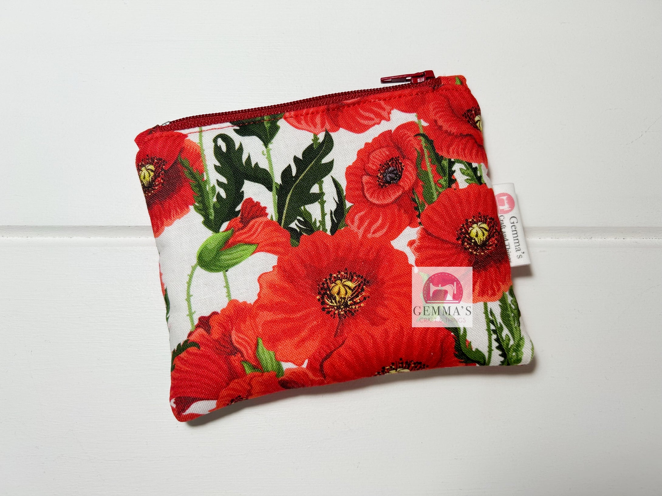 White Poppy Coin Purse