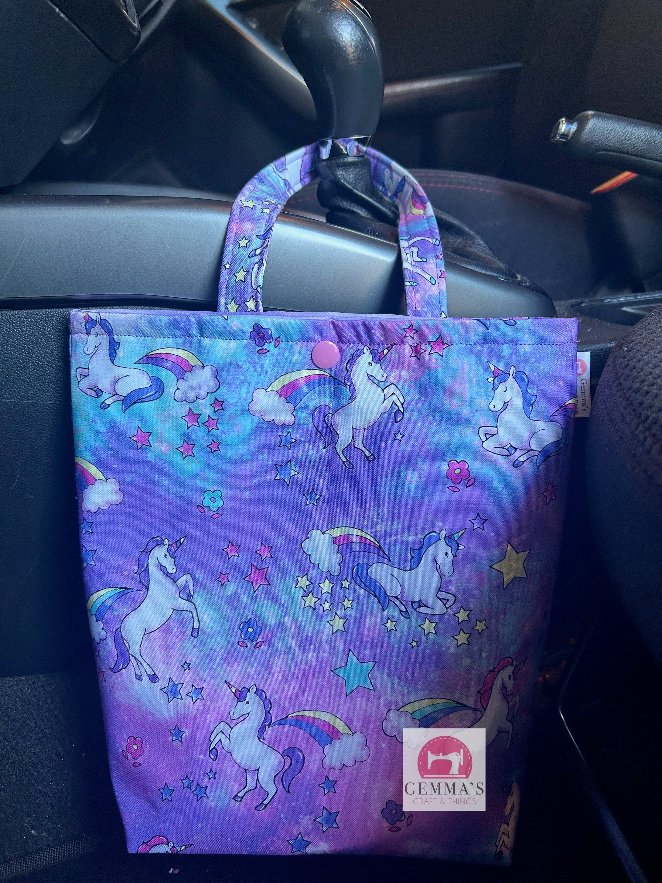 Purple Unicorn Car Bin Bag