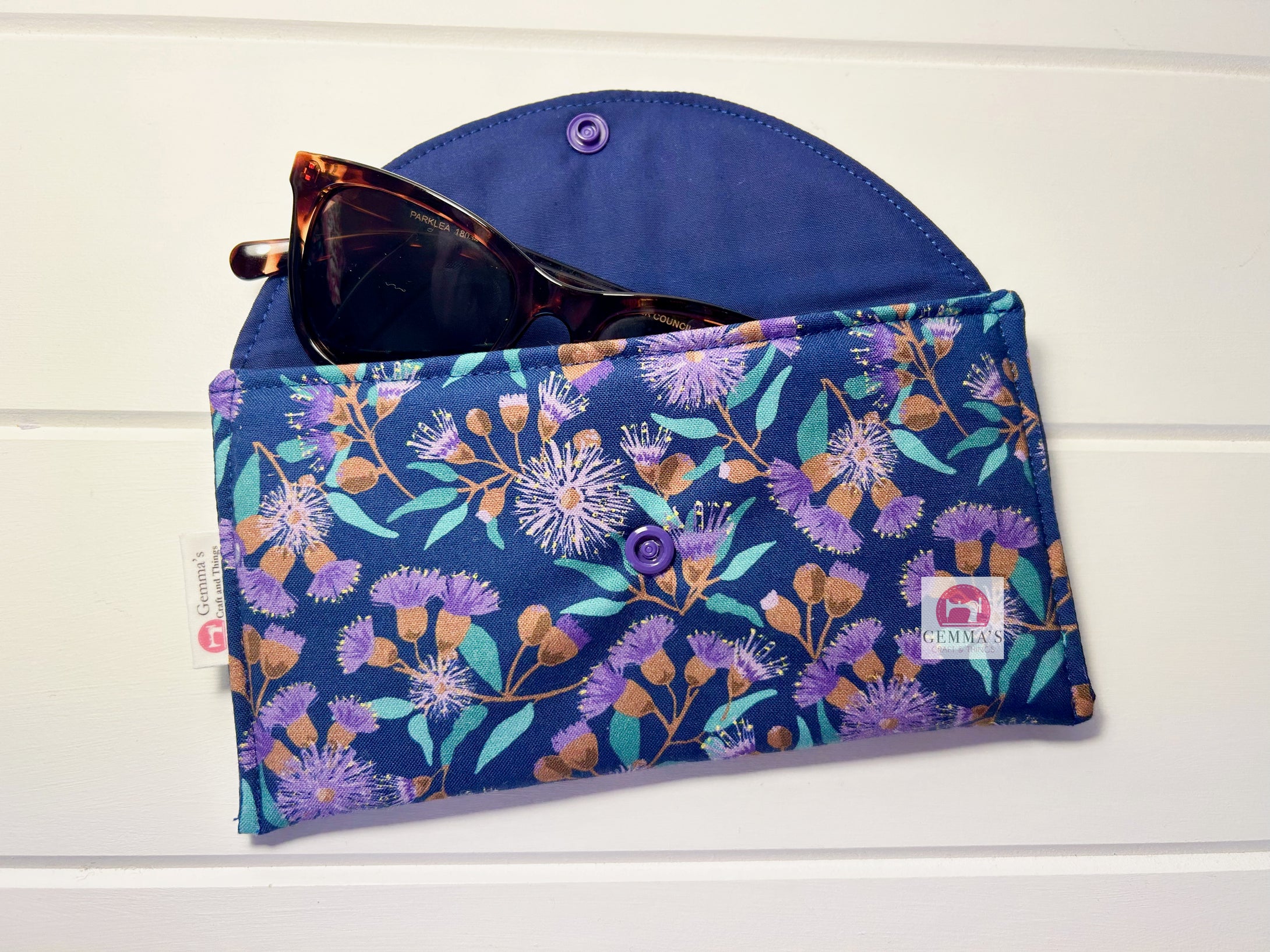 Purple Flowering Gum Glasses Case