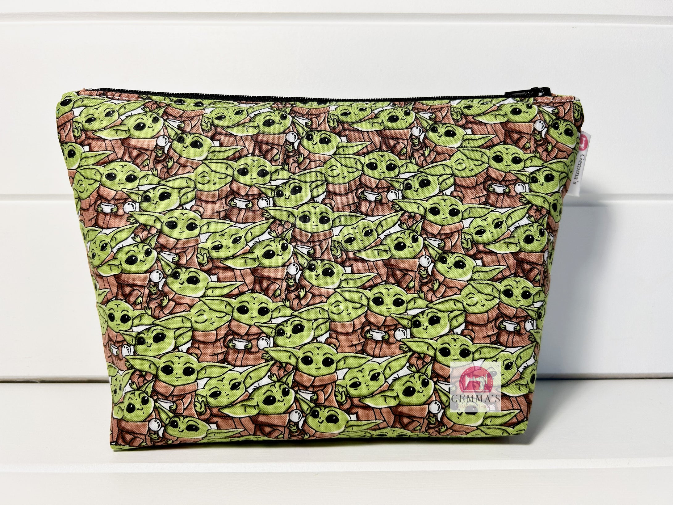 Green Alien Zip Up Pouch