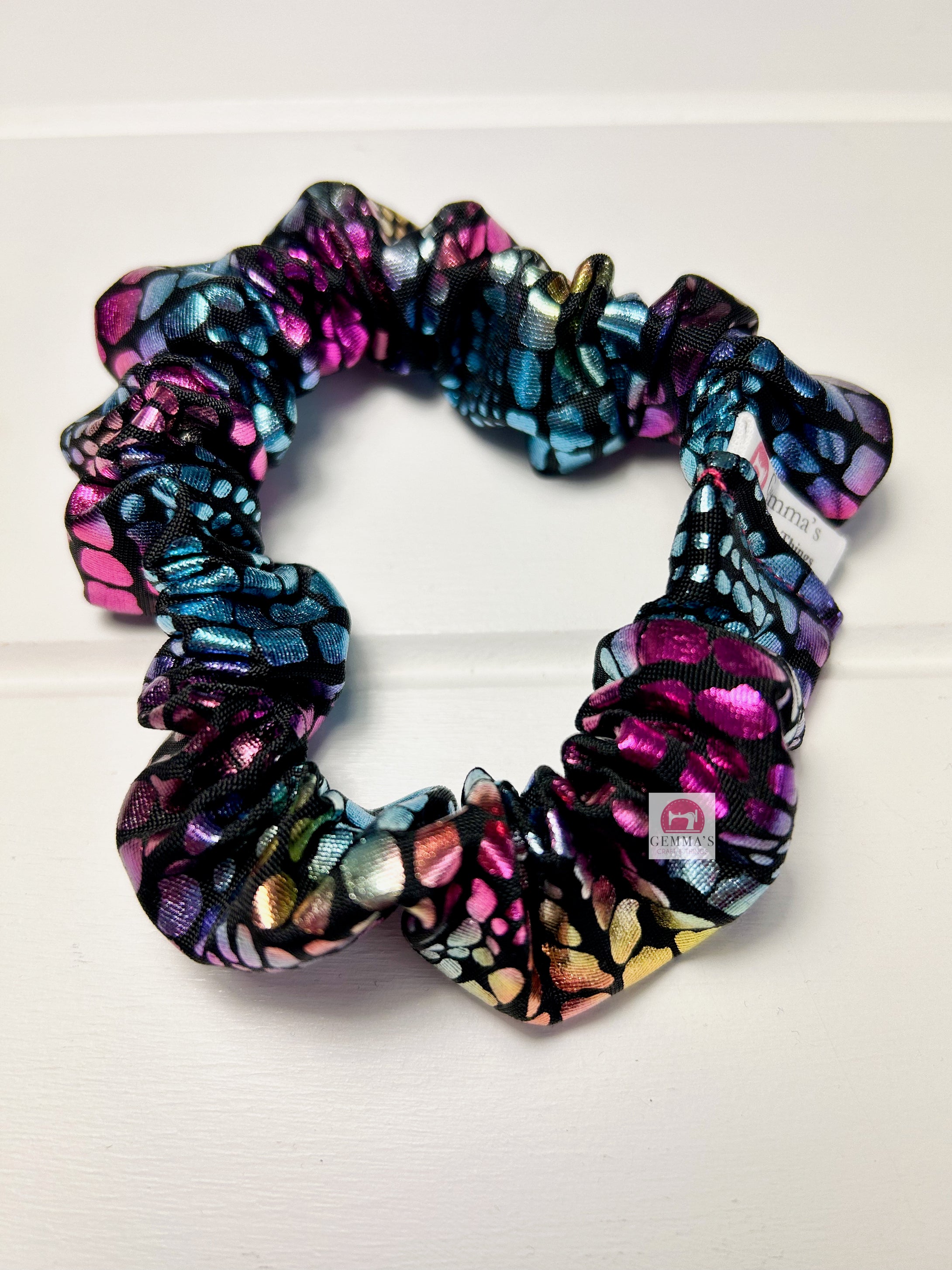 Rainbow Print Scrunchie