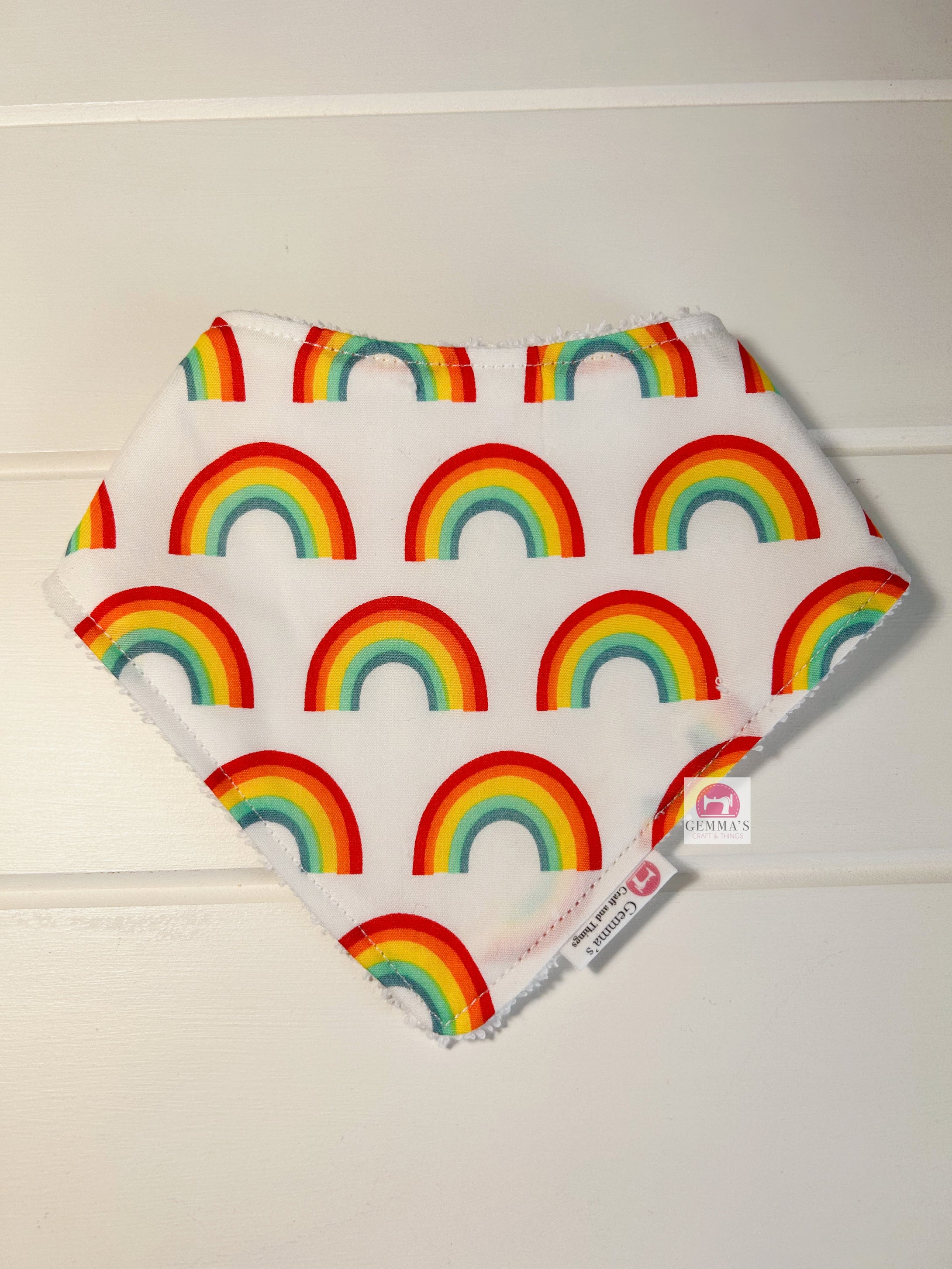 Red Rainbow Bandanna Bib