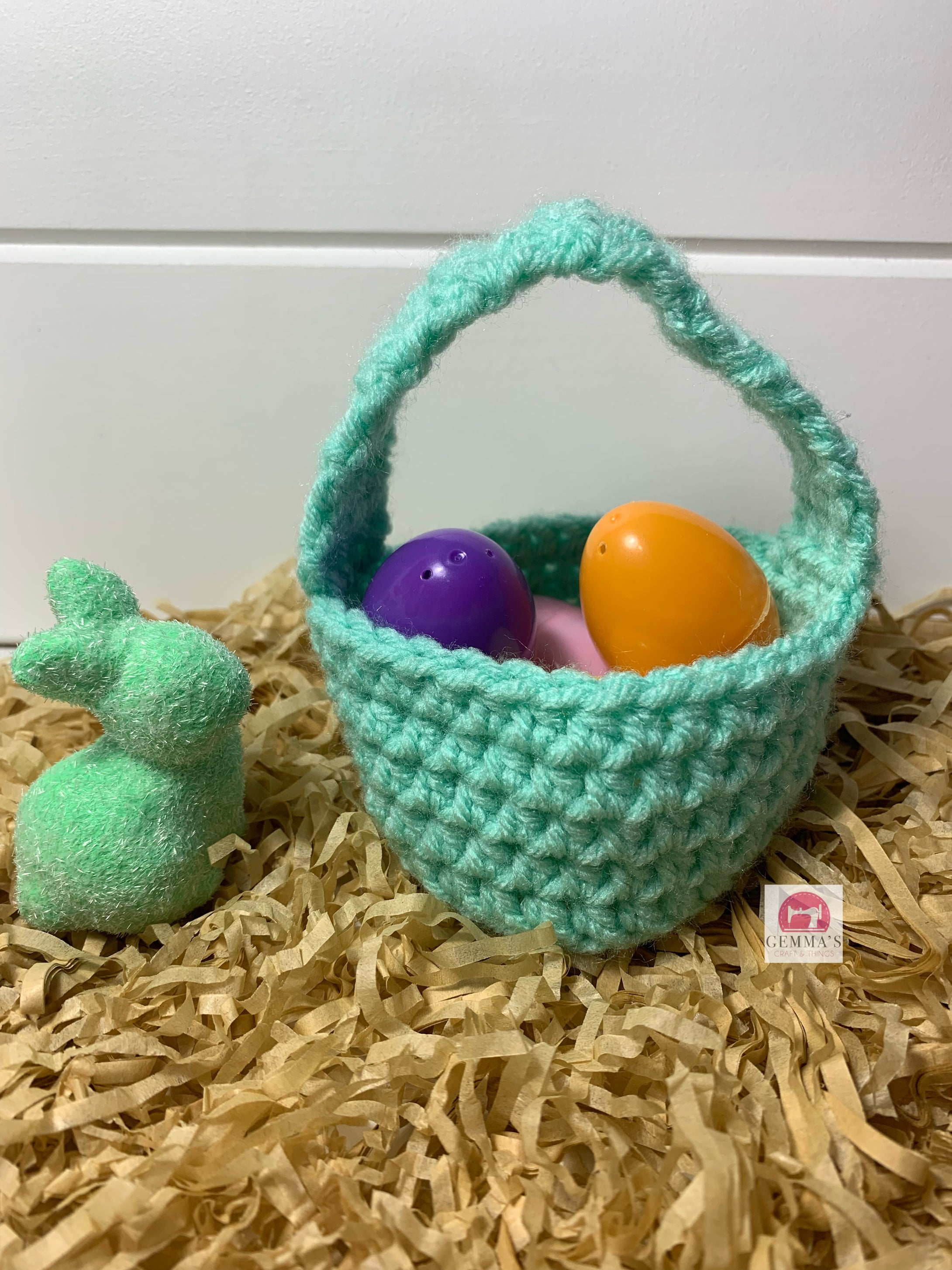 Mint Crochet Easter Basket