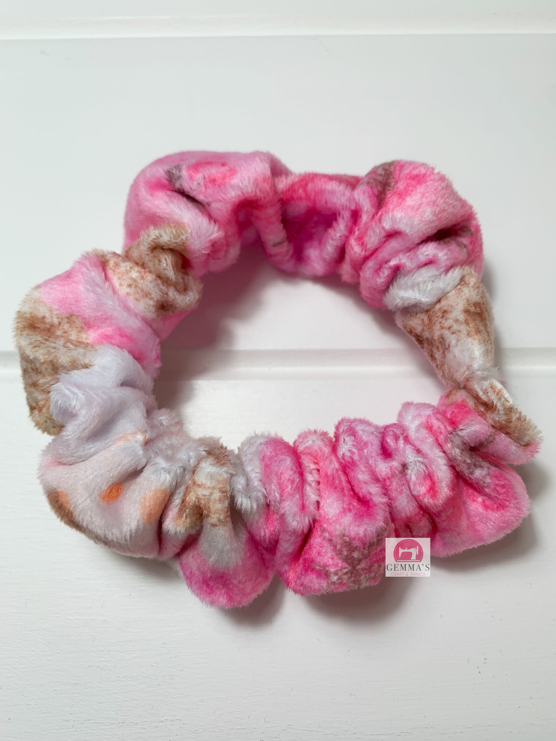 Pink Mix Minky Scrunchie