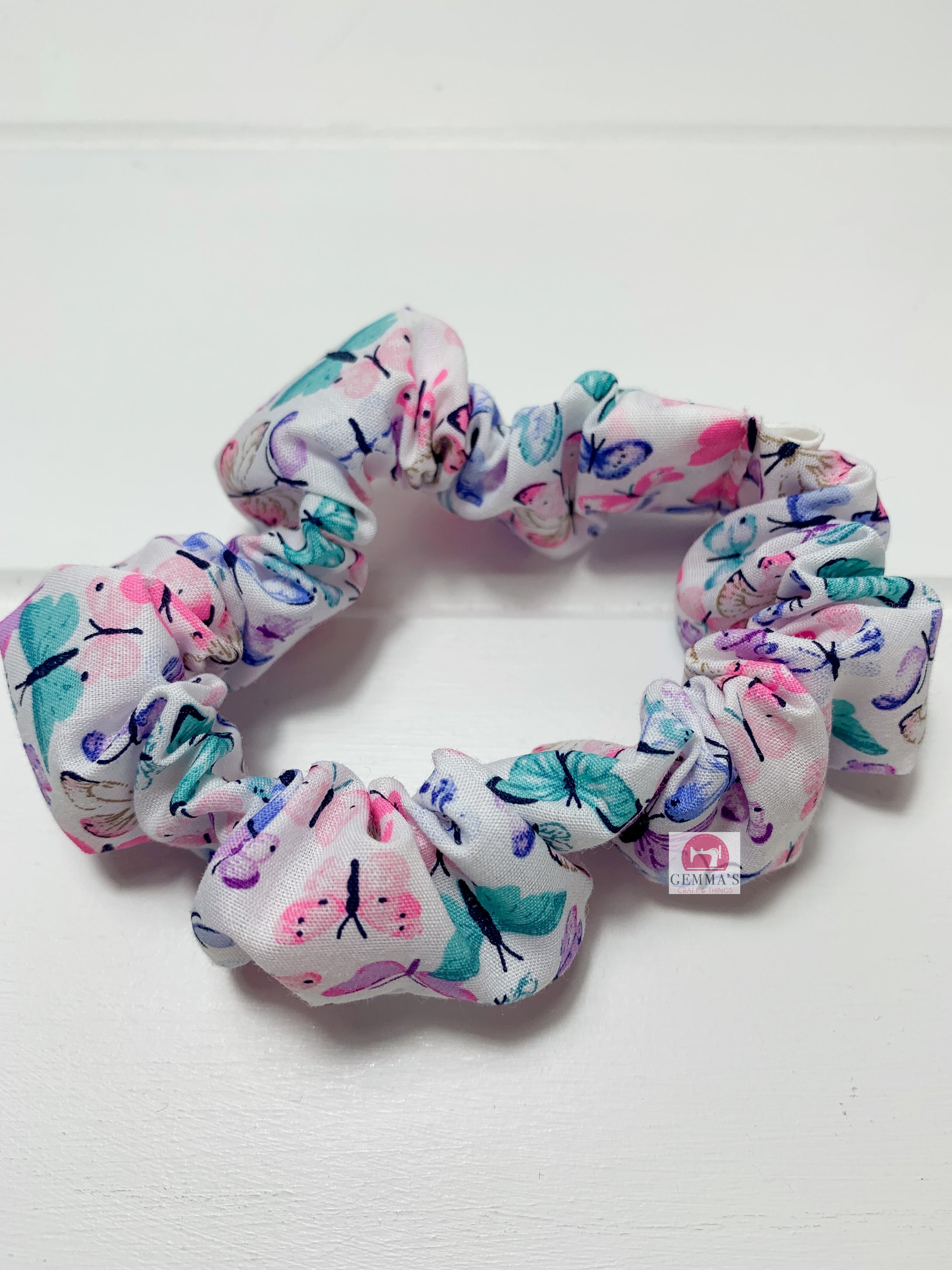 White Butterfly Scrunchie