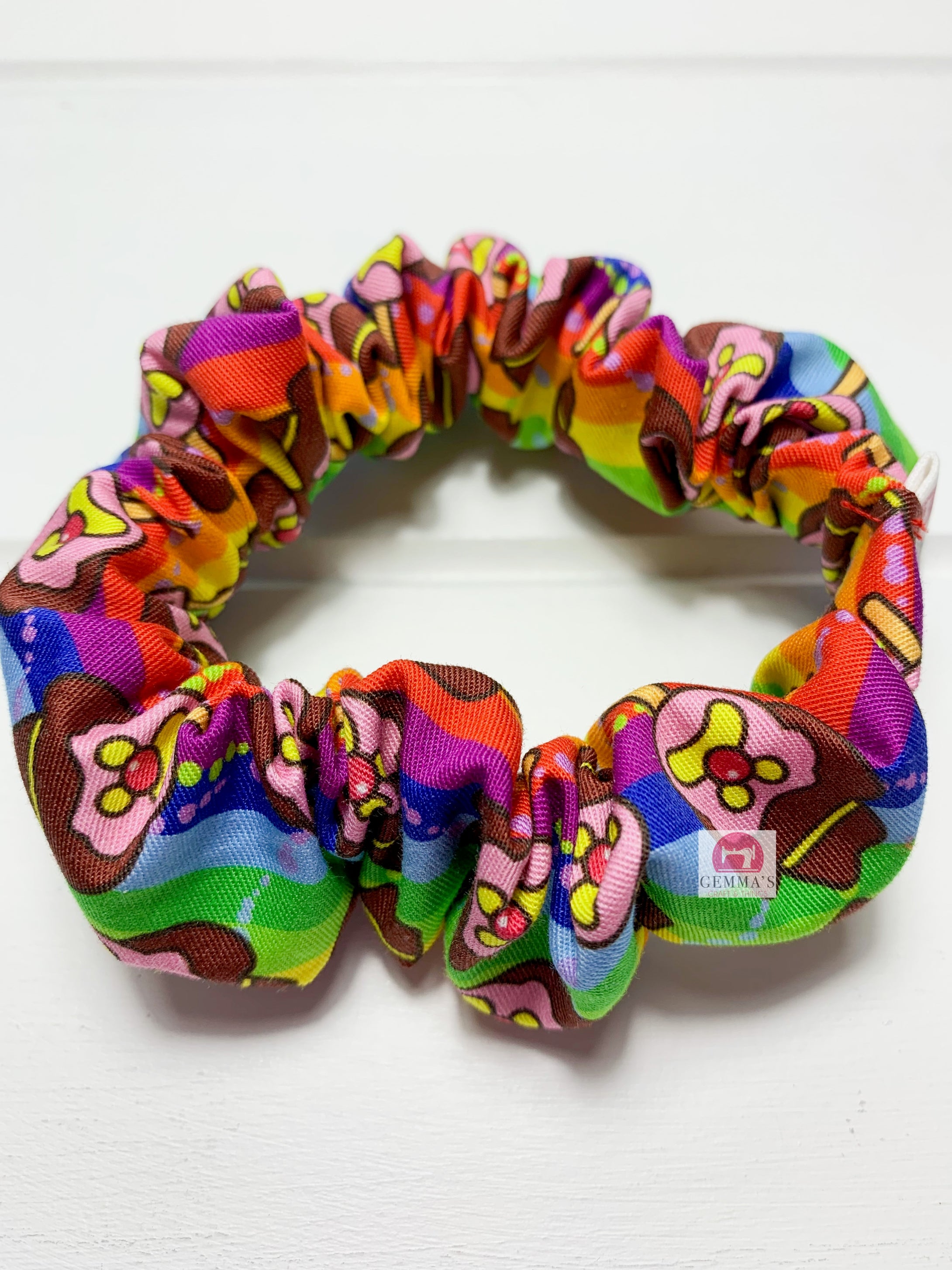 Rainbow Ice Cream Scrunchie