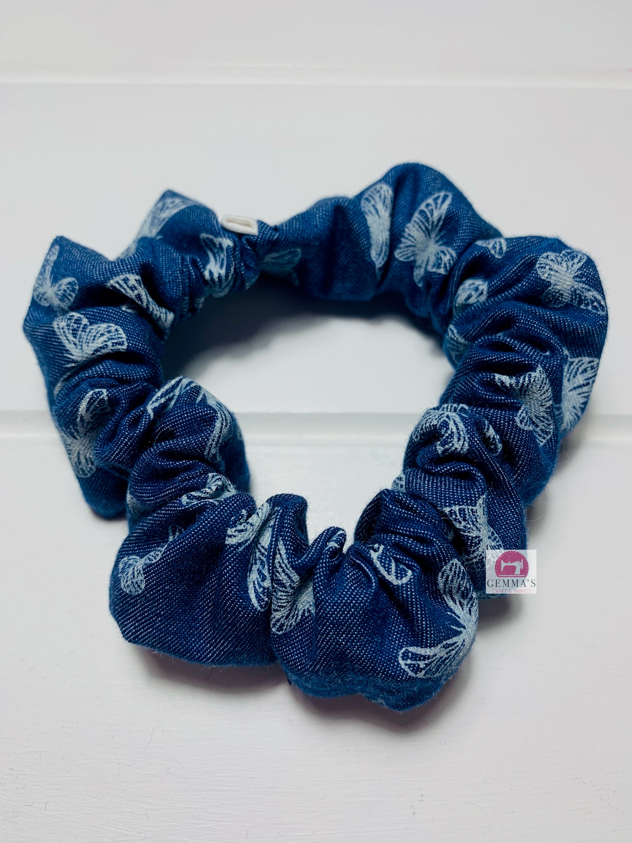 Butterfly Denim Scrunchie