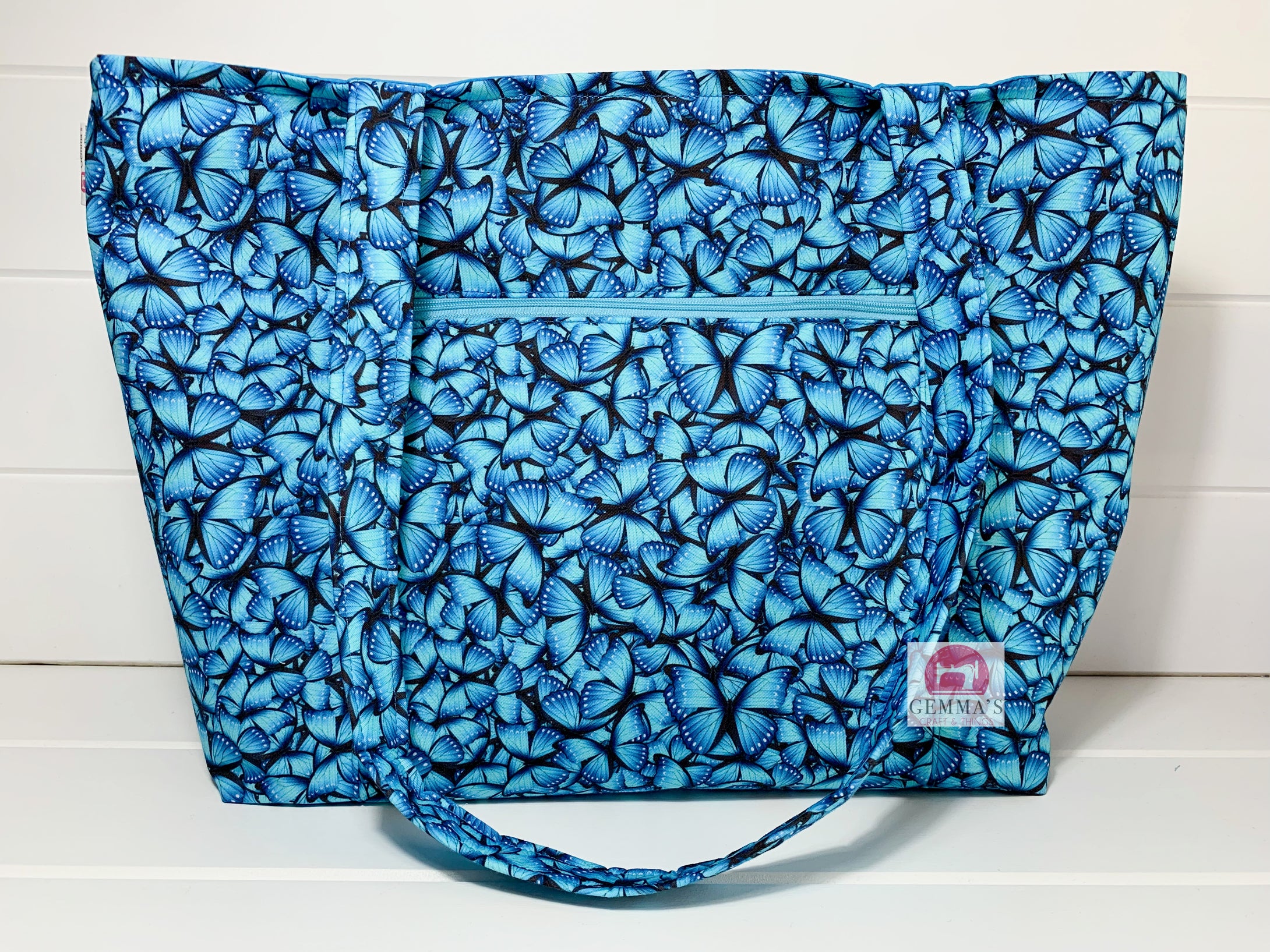 Blue Butterfly Tote Bag