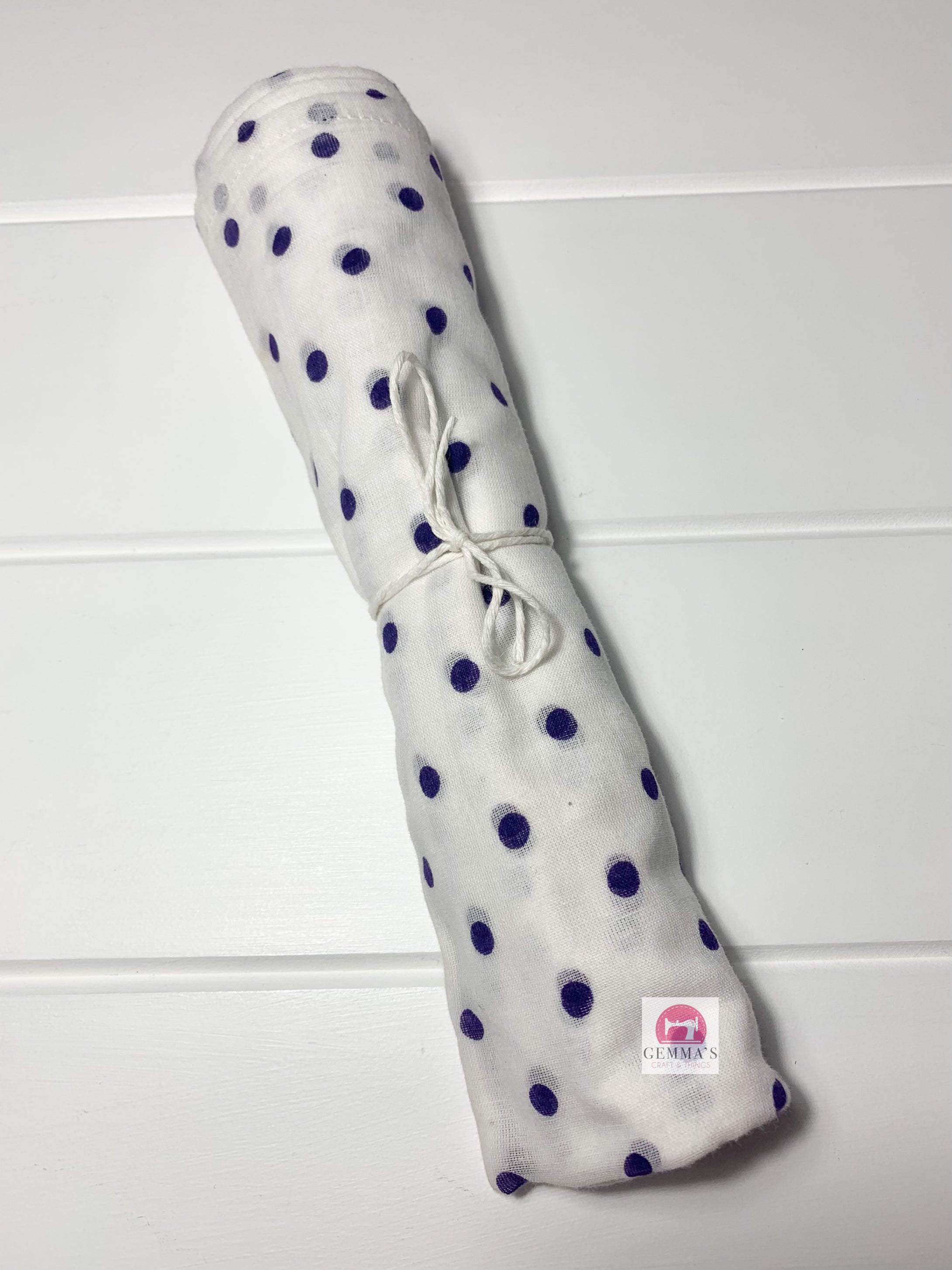 Blue Dots  Muslin Wrap