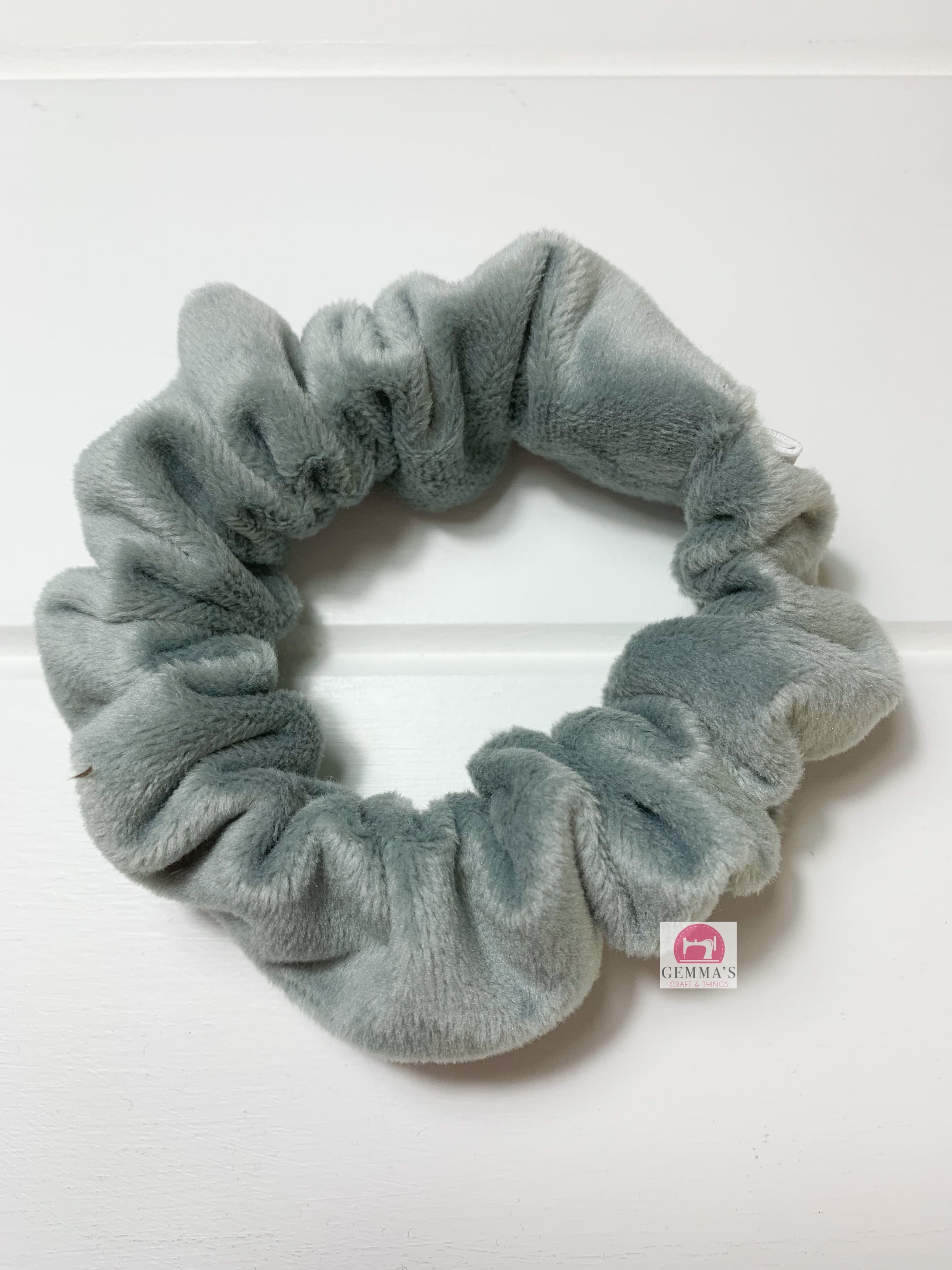 Dark Grey Minky Scrunchie