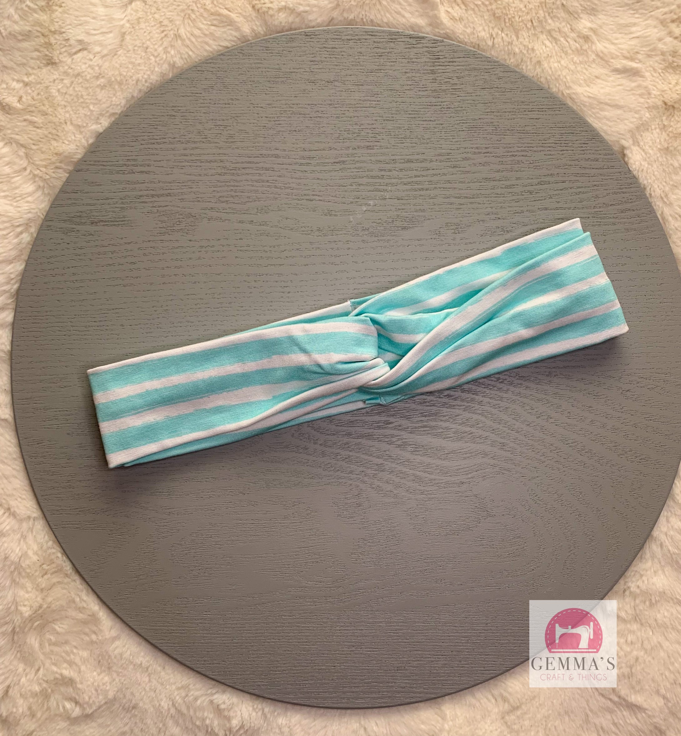 Blue Stripe Adult Headband