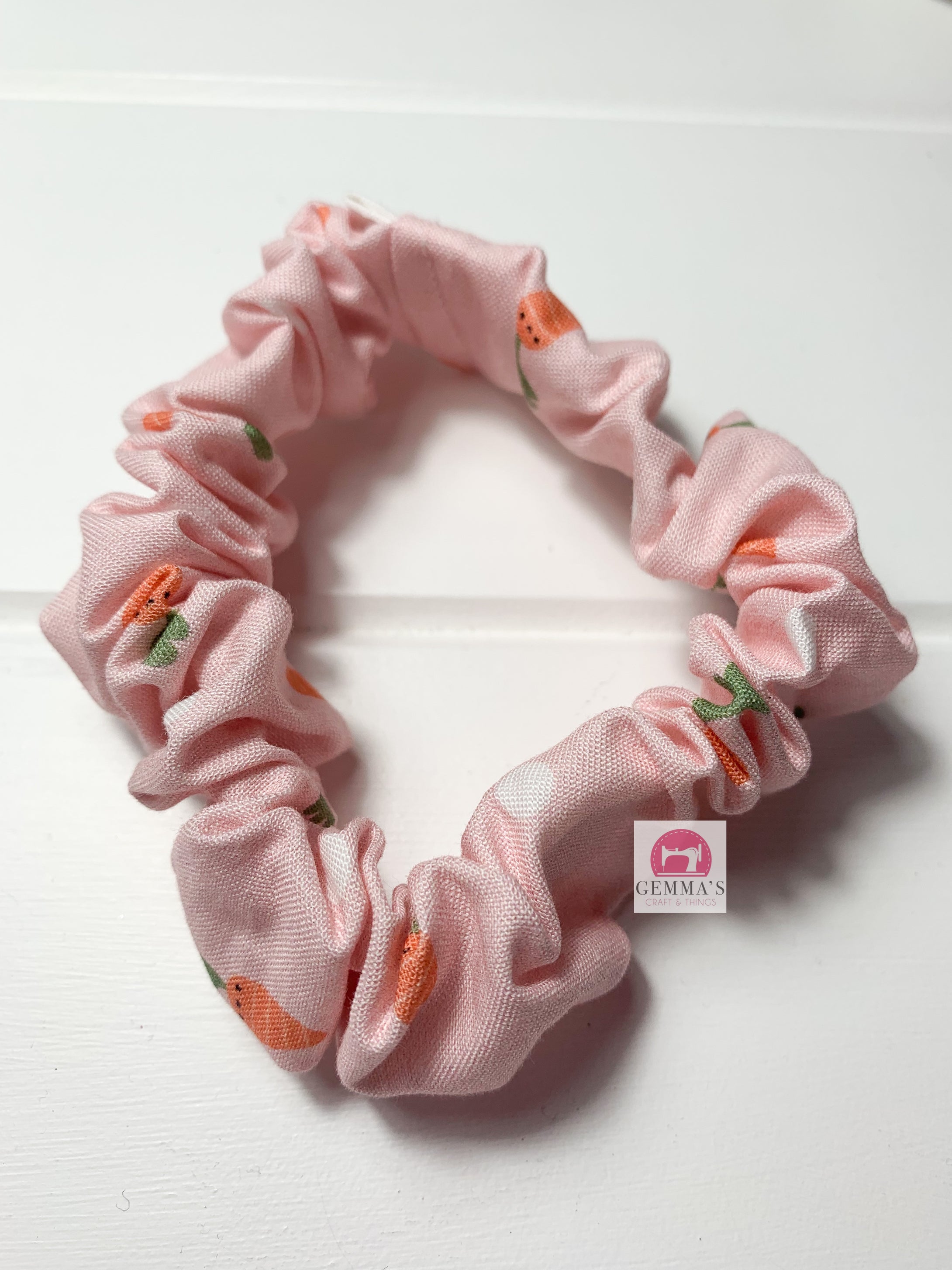 Pink Carrot Easter Scrunchie