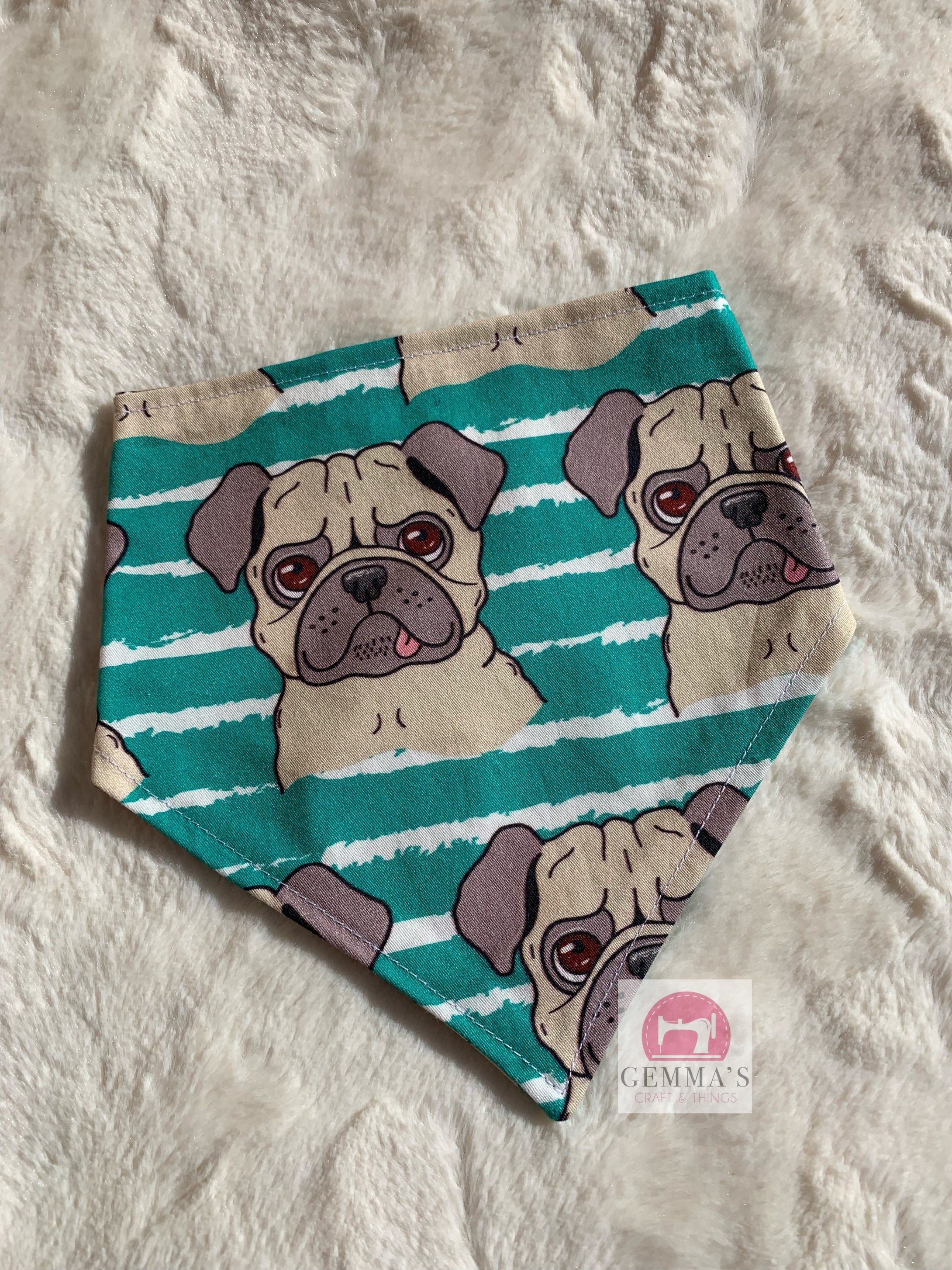 Pugs Small Pet Bandanna