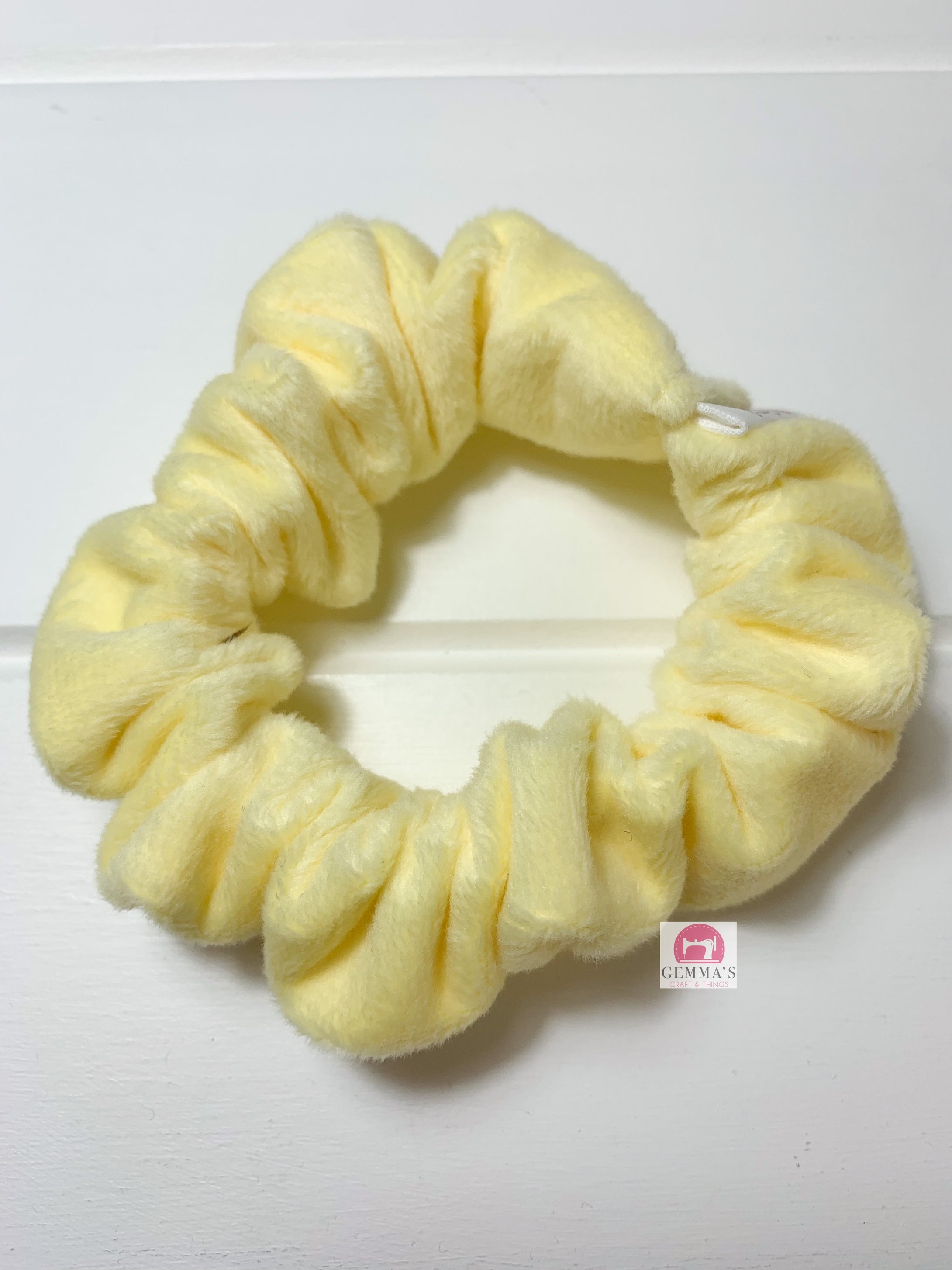 Yellow Minky Scrunchie