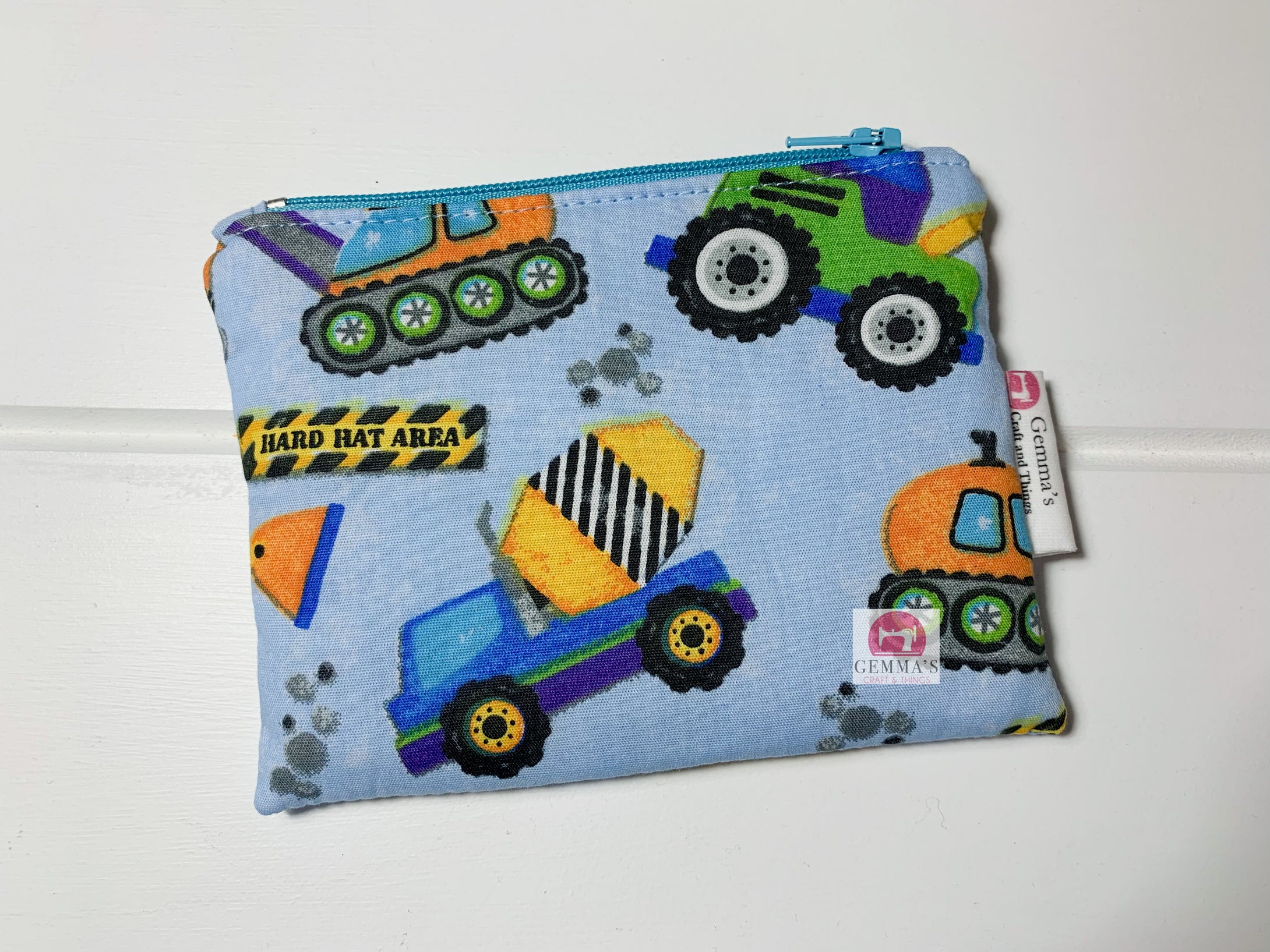 Blue Construction Coin Purse