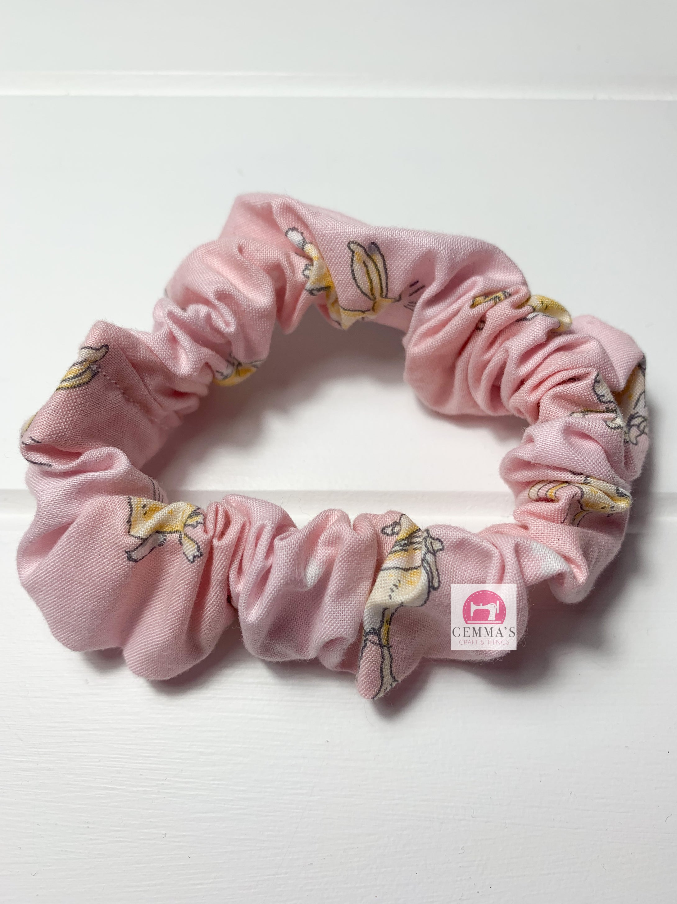 Pink Rabbit Easter Scrunchie