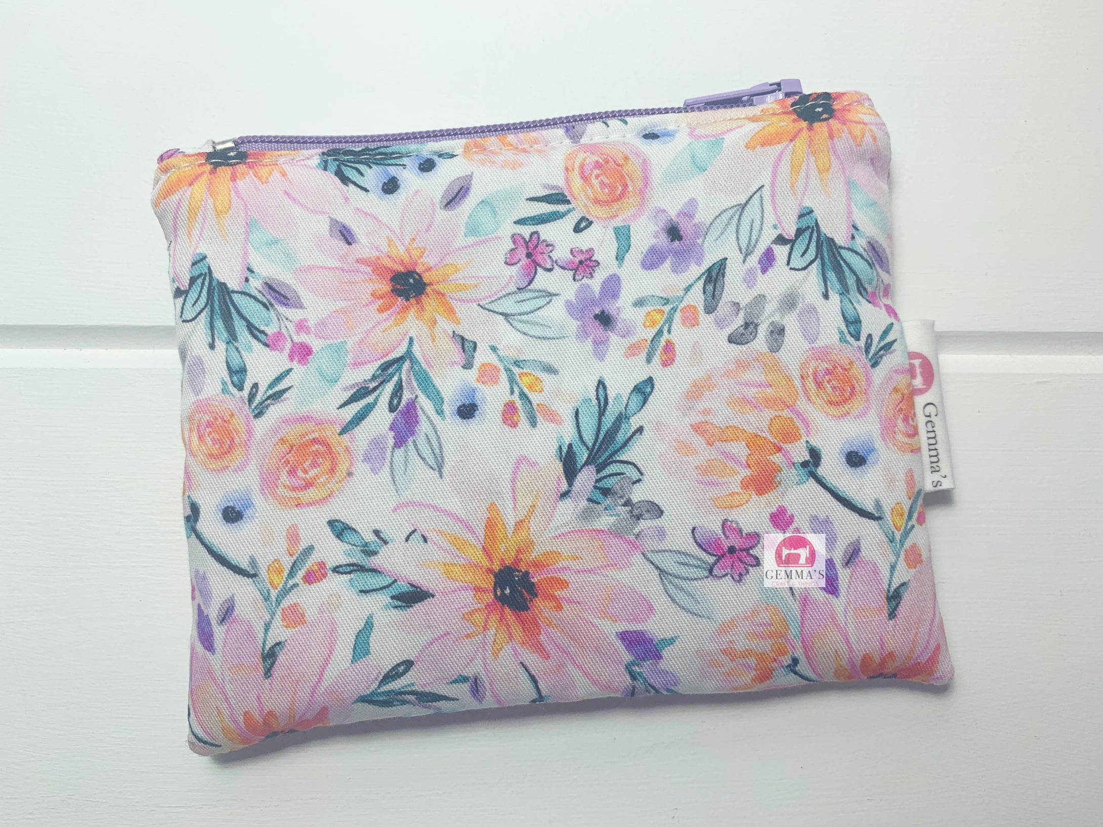 White Floral Coin Purse