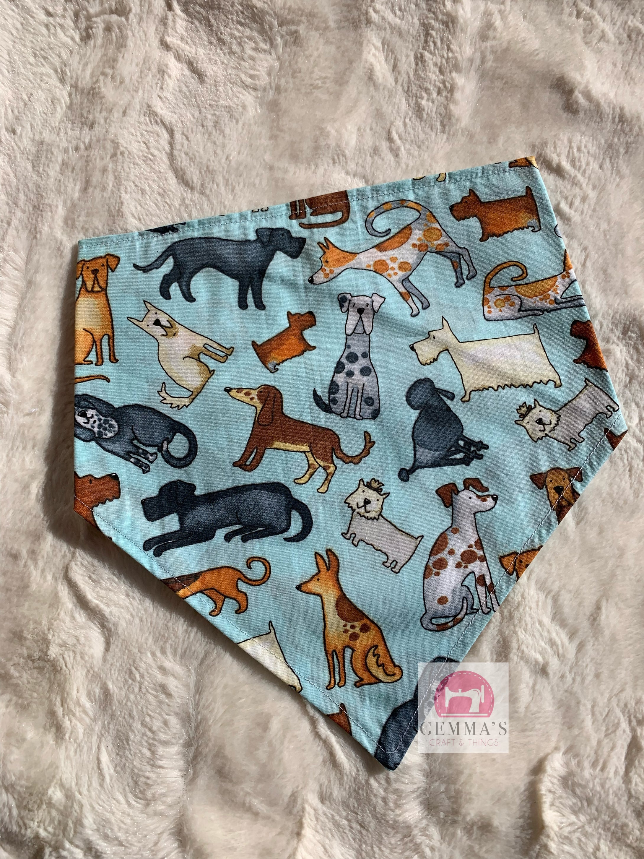 Blue Dog Medium Pet Bandanna