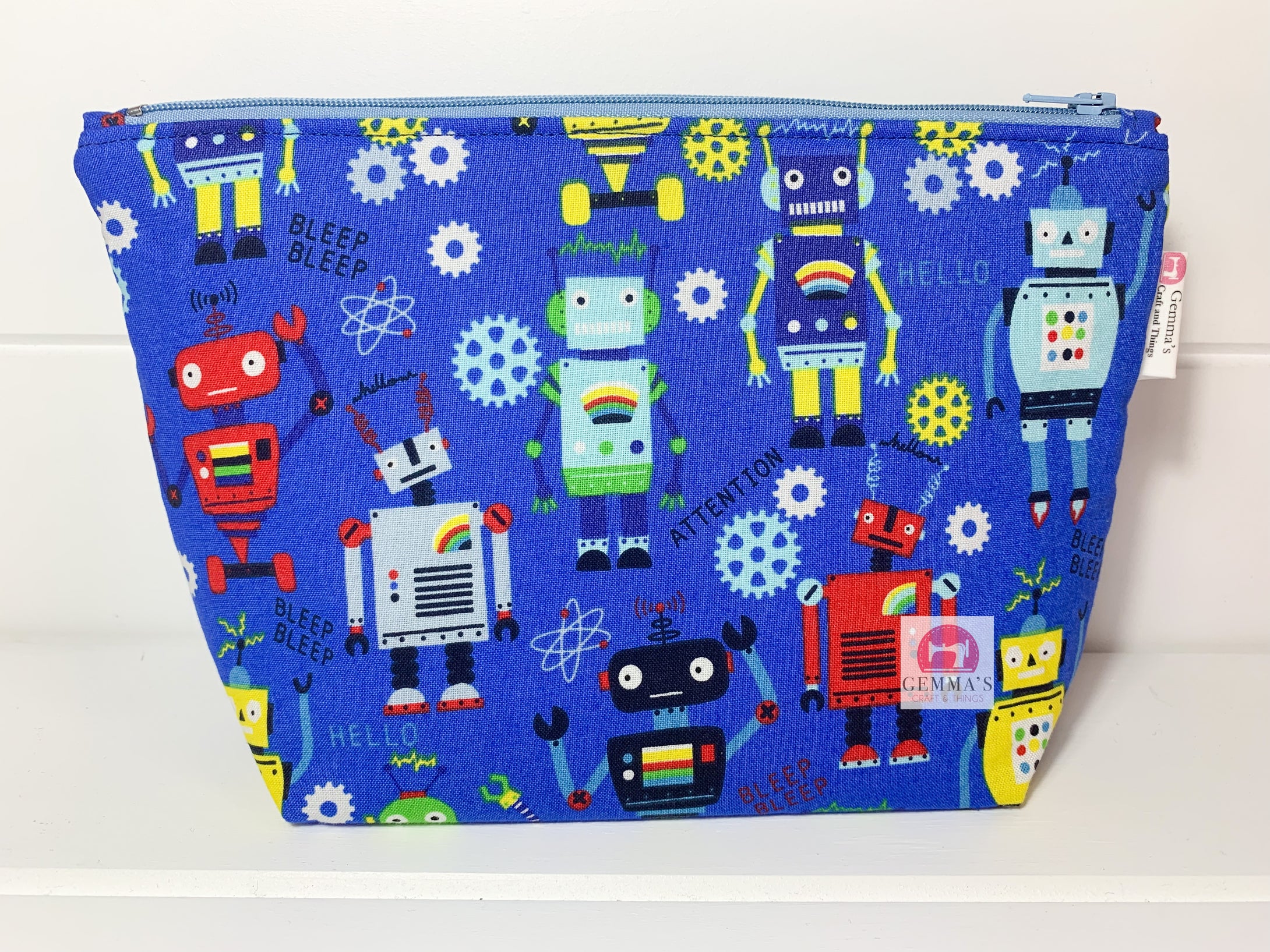 Robot Zip Up Pouch