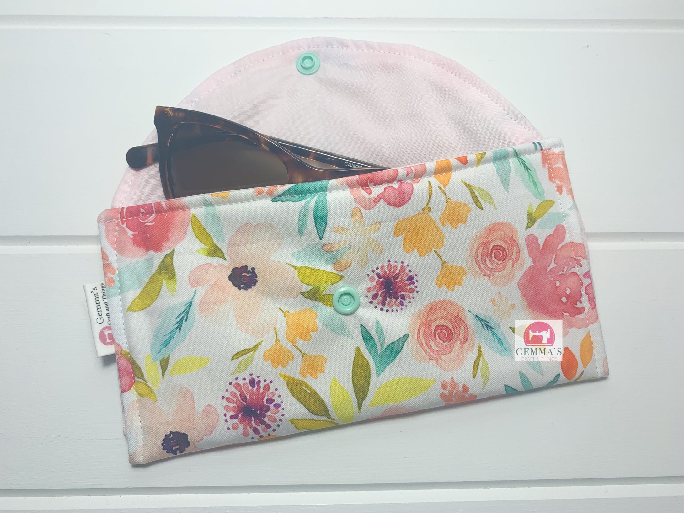 Bright Floral Glasses Case