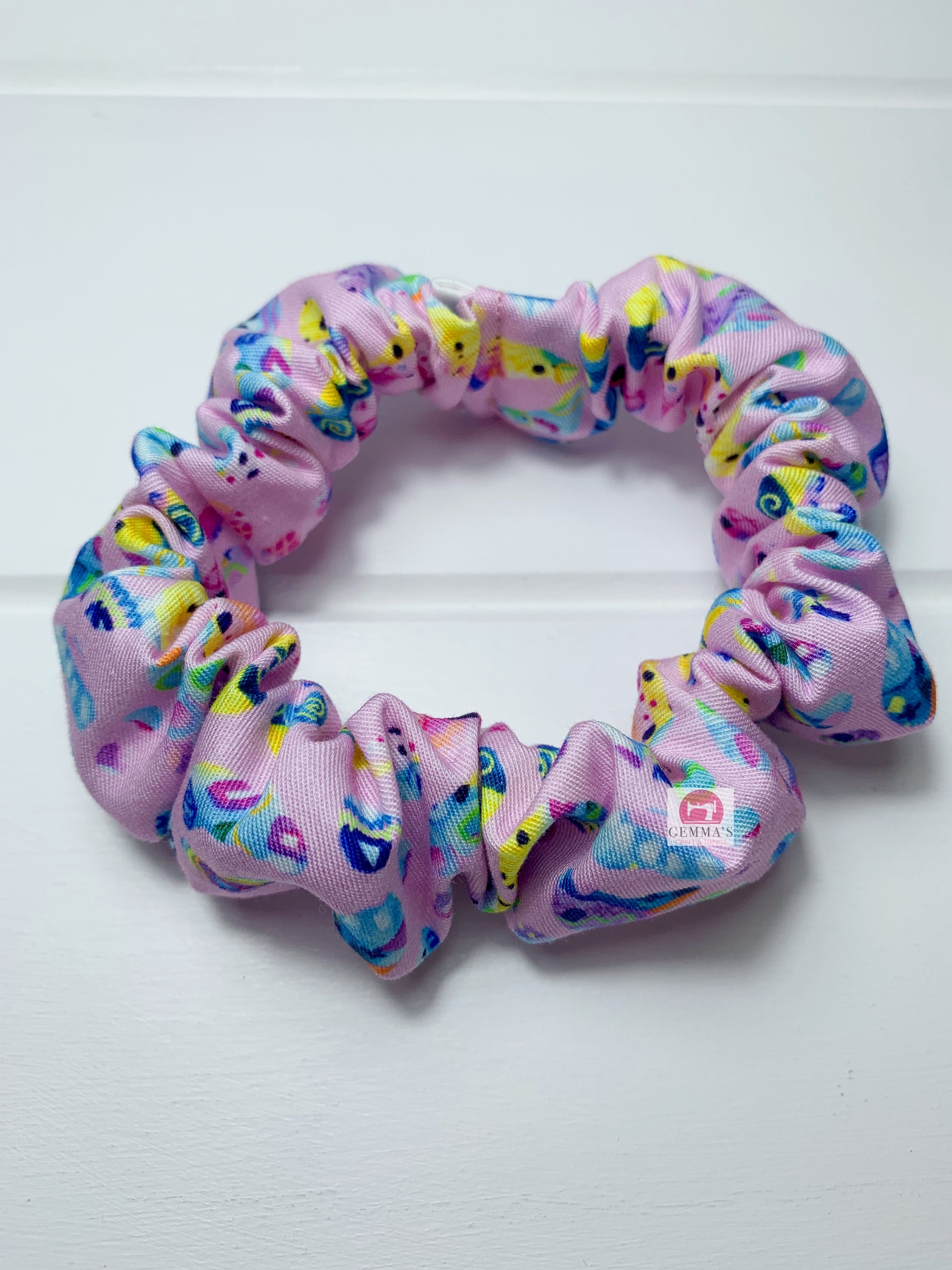 Pink Leopard Print Scrunchie