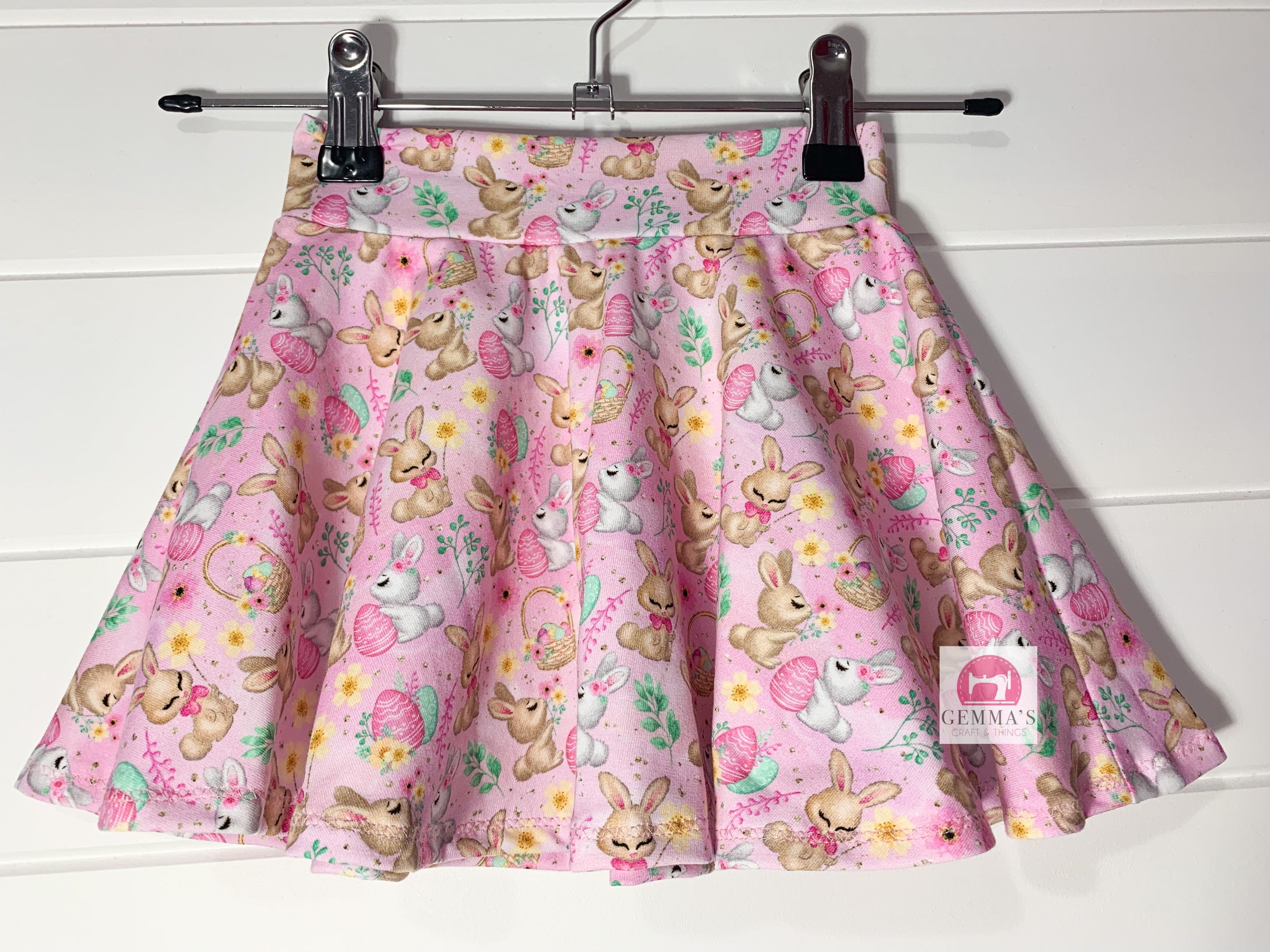 Pink Bunny Circle Skirt Size 2