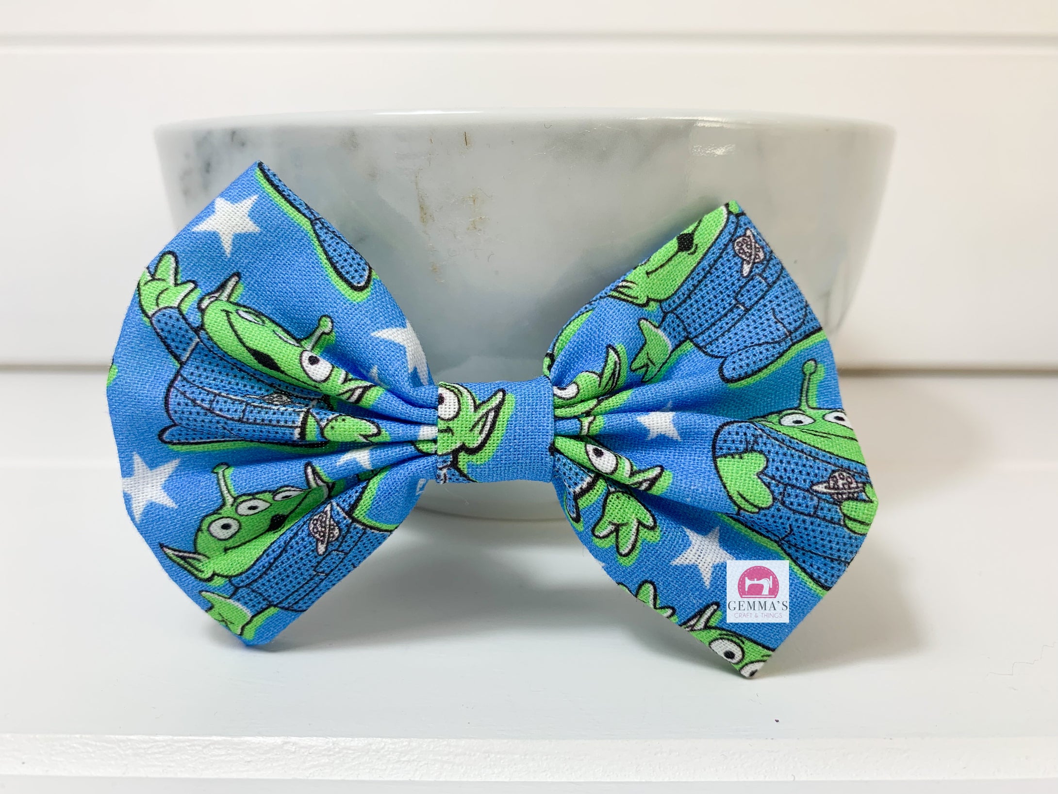 Blue Alien Large Bow